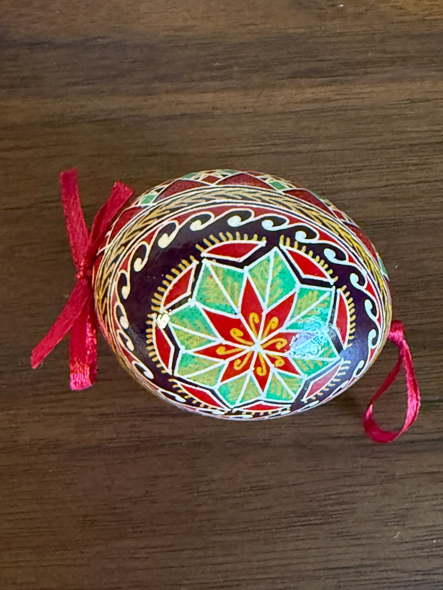 Hand-painted Ukrainian chicken Pysanka #4