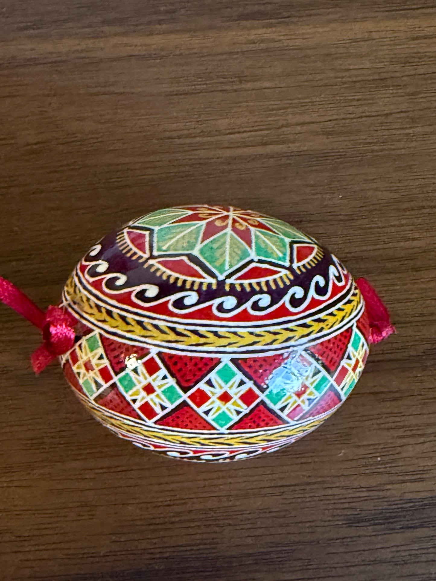 Hand-painted Ukrainian chicken Pysanka #4
