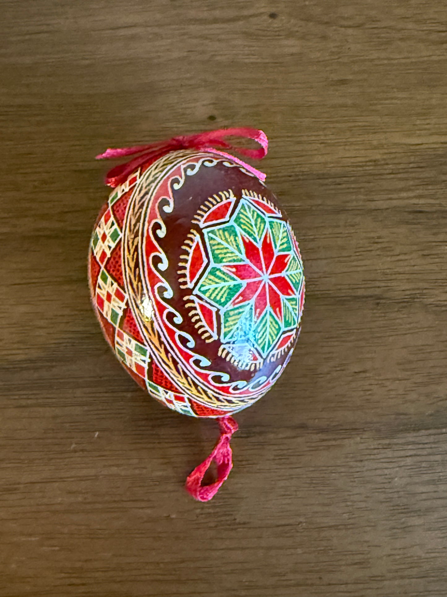 Hand-painted Ukrainian chicken Pysanka #3
