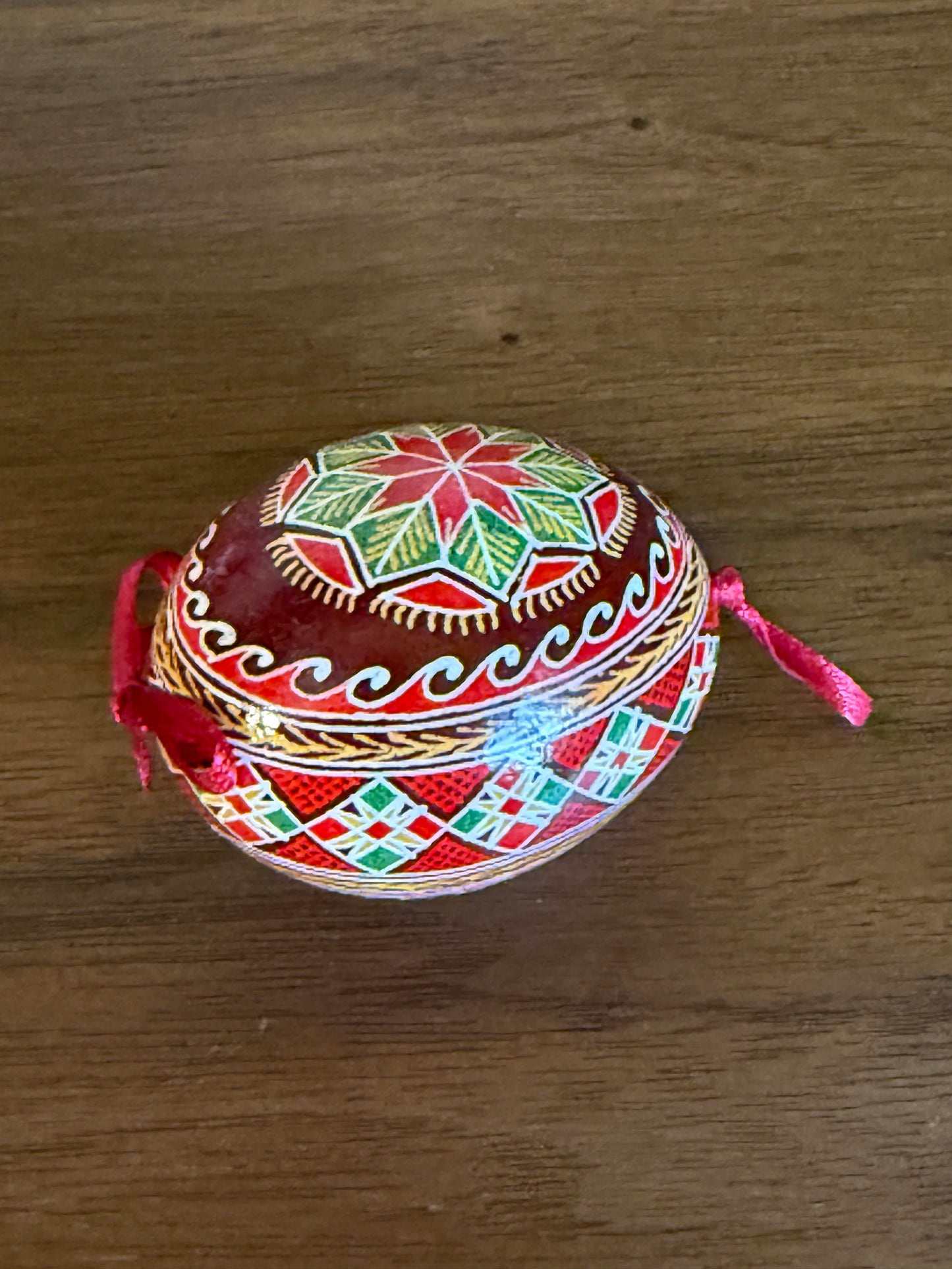 Hand-painted Ukrainian chicken Pysanka #3