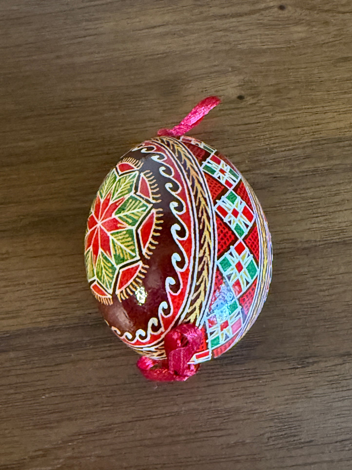 Hand-painted Ukrainian chicken Pysanka #3