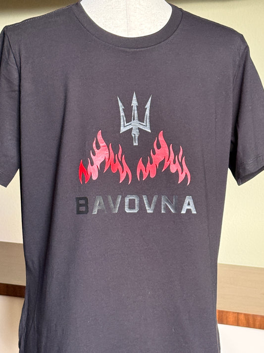 T-shirt Black Bavovna
