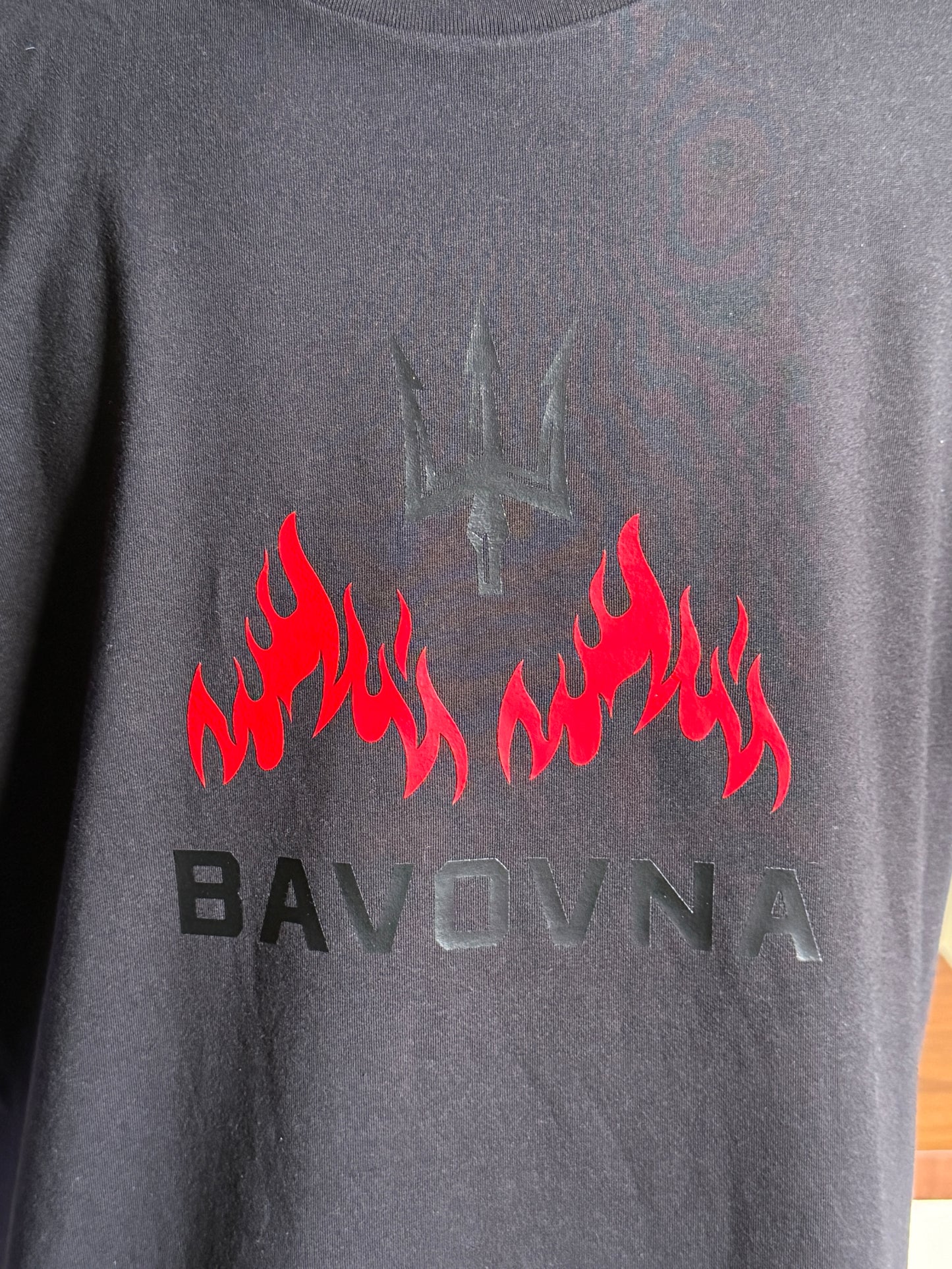 T-shirt Black Bavovna
