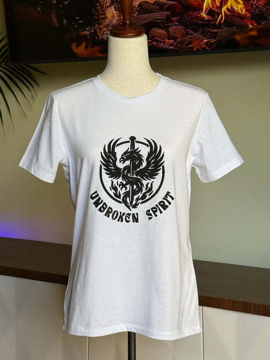 T-shirt Unbroken Spirit Phoenix Swarovski
