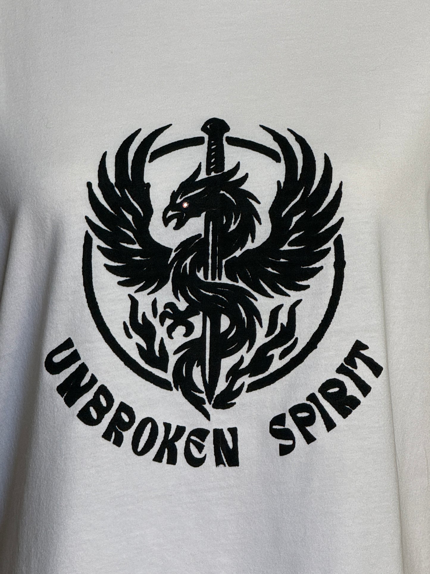 T-shirt Unbroken Spirit Phoenix Swarovski