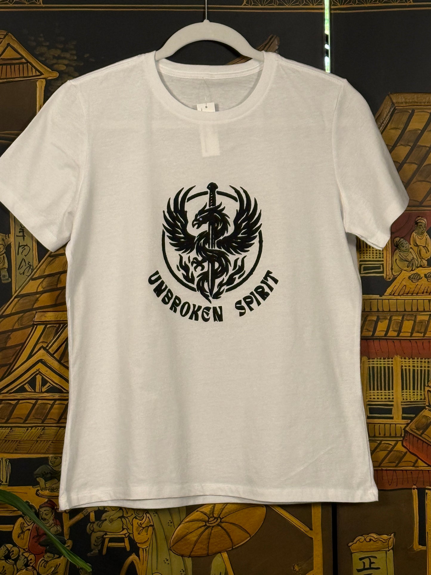 T-shirt Unbroken Spirit Phoenix Swarovski