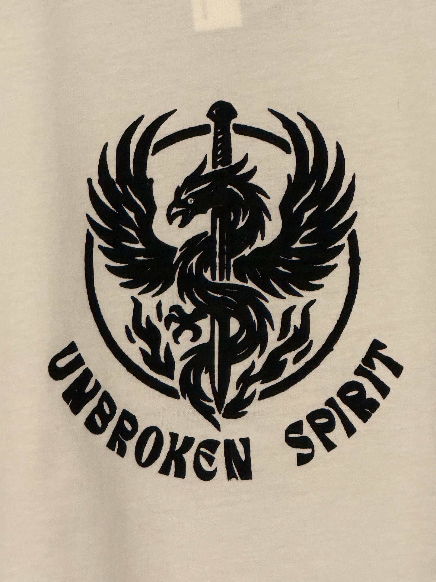 T-shirt Unbroken Spirit Phoenix Swarovski
