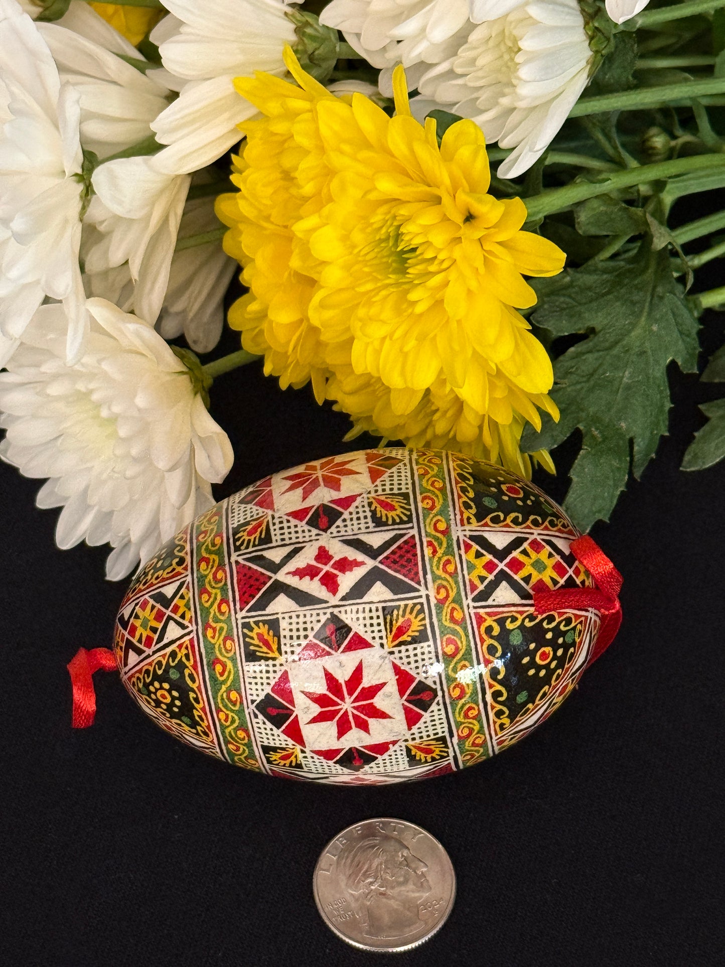 Museum-Quality Goose Egg Pysanka - Hand-Painted Ukrainian Easter Egg # 1