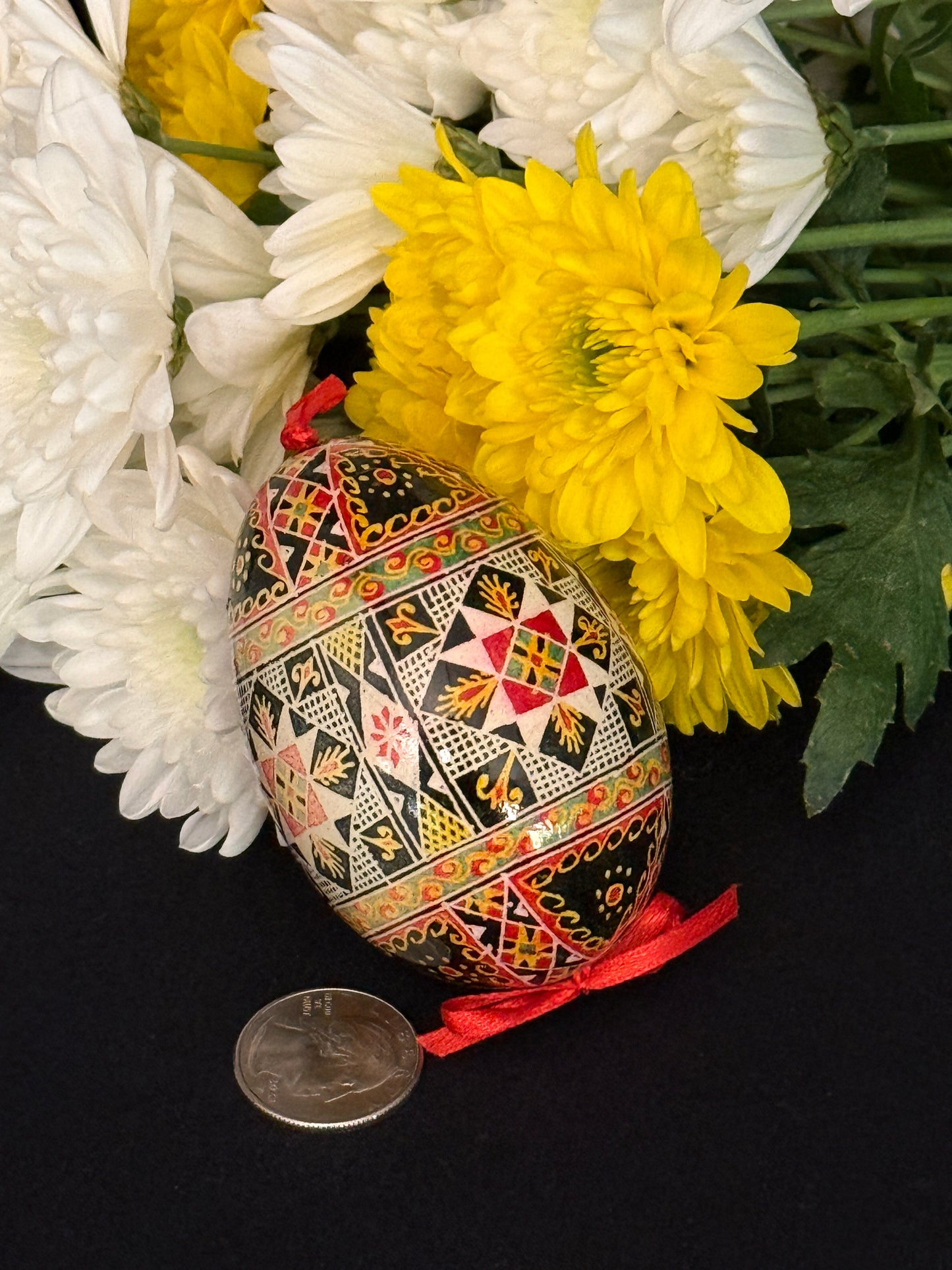 Museum-Quality Goose Egg Pysanka - Hand-Painted Ukrainian Easter Egg # 3