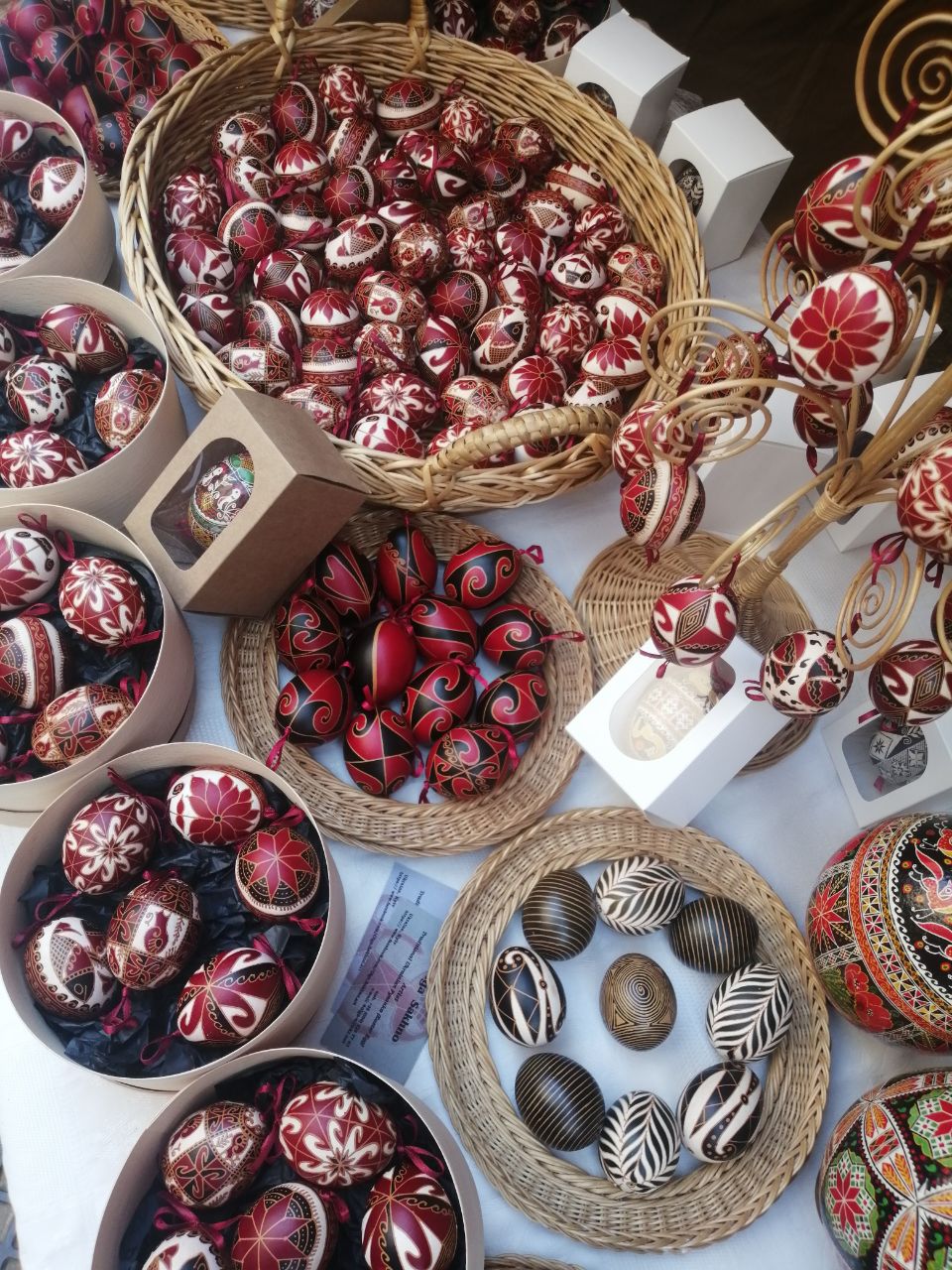 Hand-painted Ukrainian chicken Pysanka #17