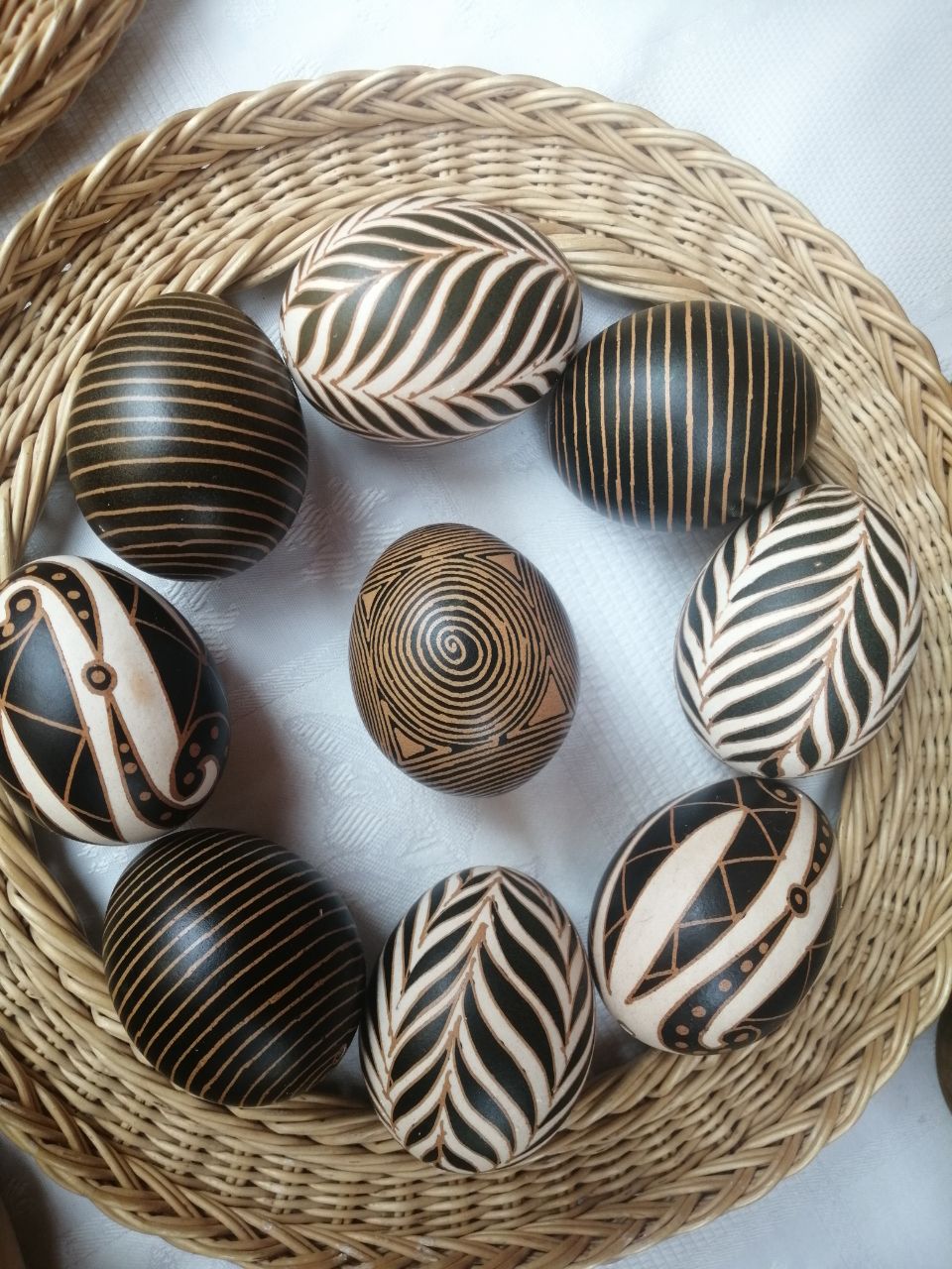 Hand-painted Ukrainian chicken Pysanka #32