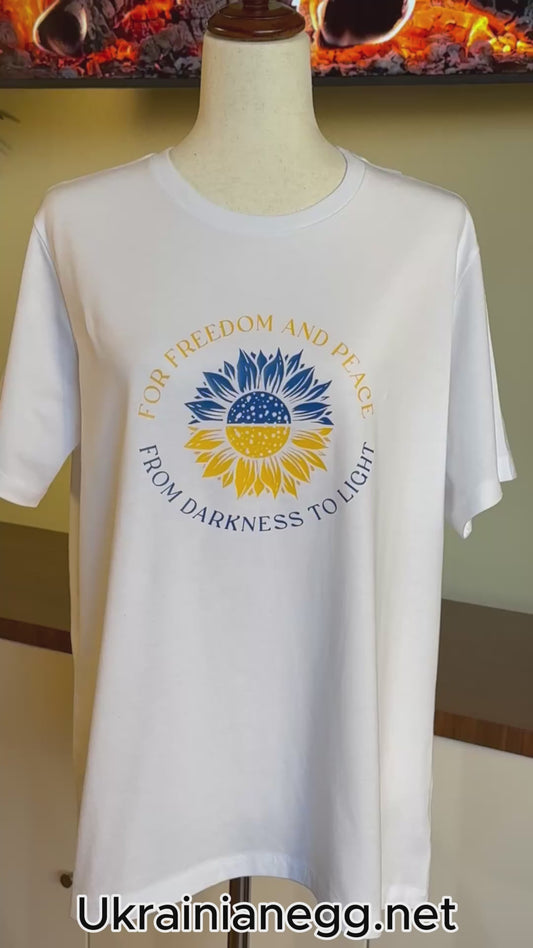 T-shirt For Freedom And Peace – Sunflower Blue & Yellow