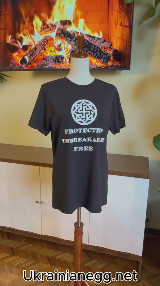 T-shirt Protected Unbreakable Free Black Svarog Rune