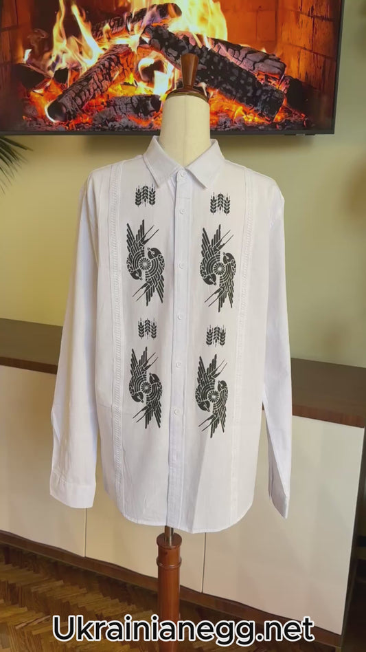Shirt Swallows & Wheat Ukrainian Design