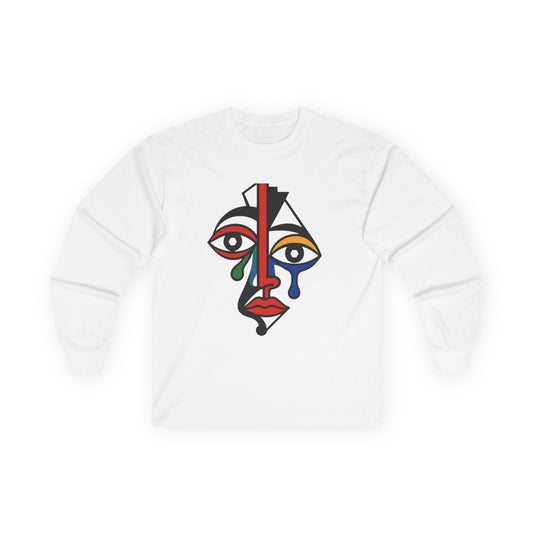 Artistic Unisex Long Sleeve Tee with Abstract Face Design, Cool Graphic Shirt for Artists, Unique Gift for Art Lovers, Trendy Everyday [...]