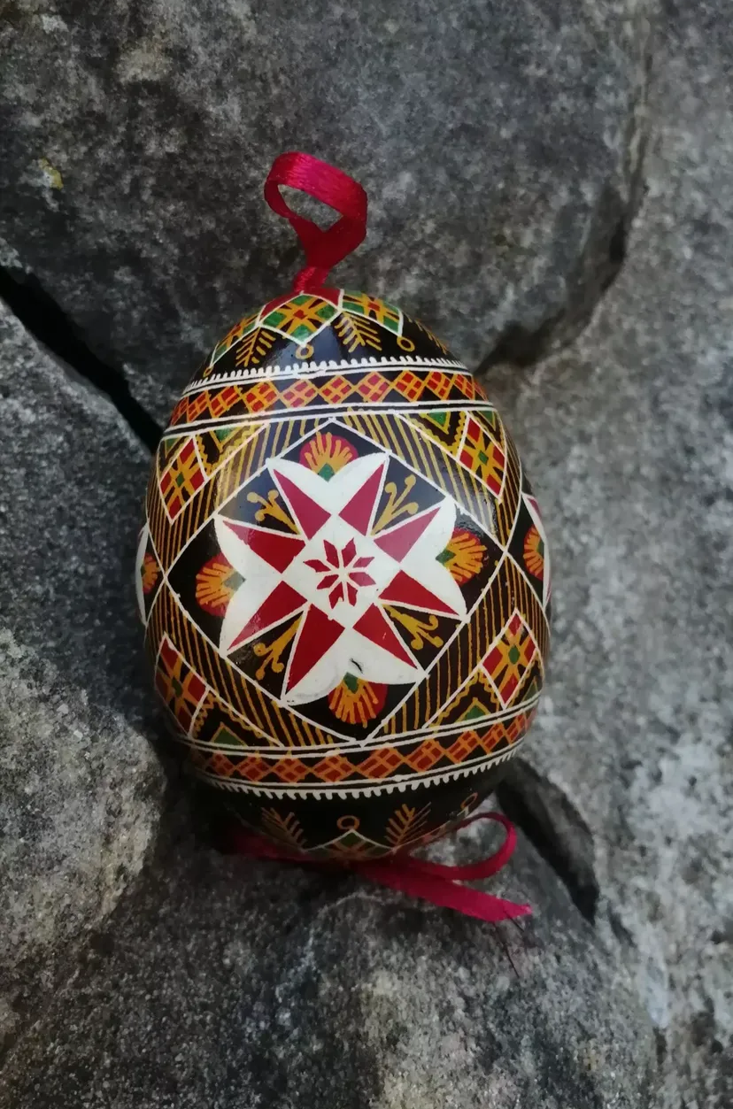 Museum-Quality Goose Egg Pysanka - Hand-Painted Ukrainian Easter Egg #11
