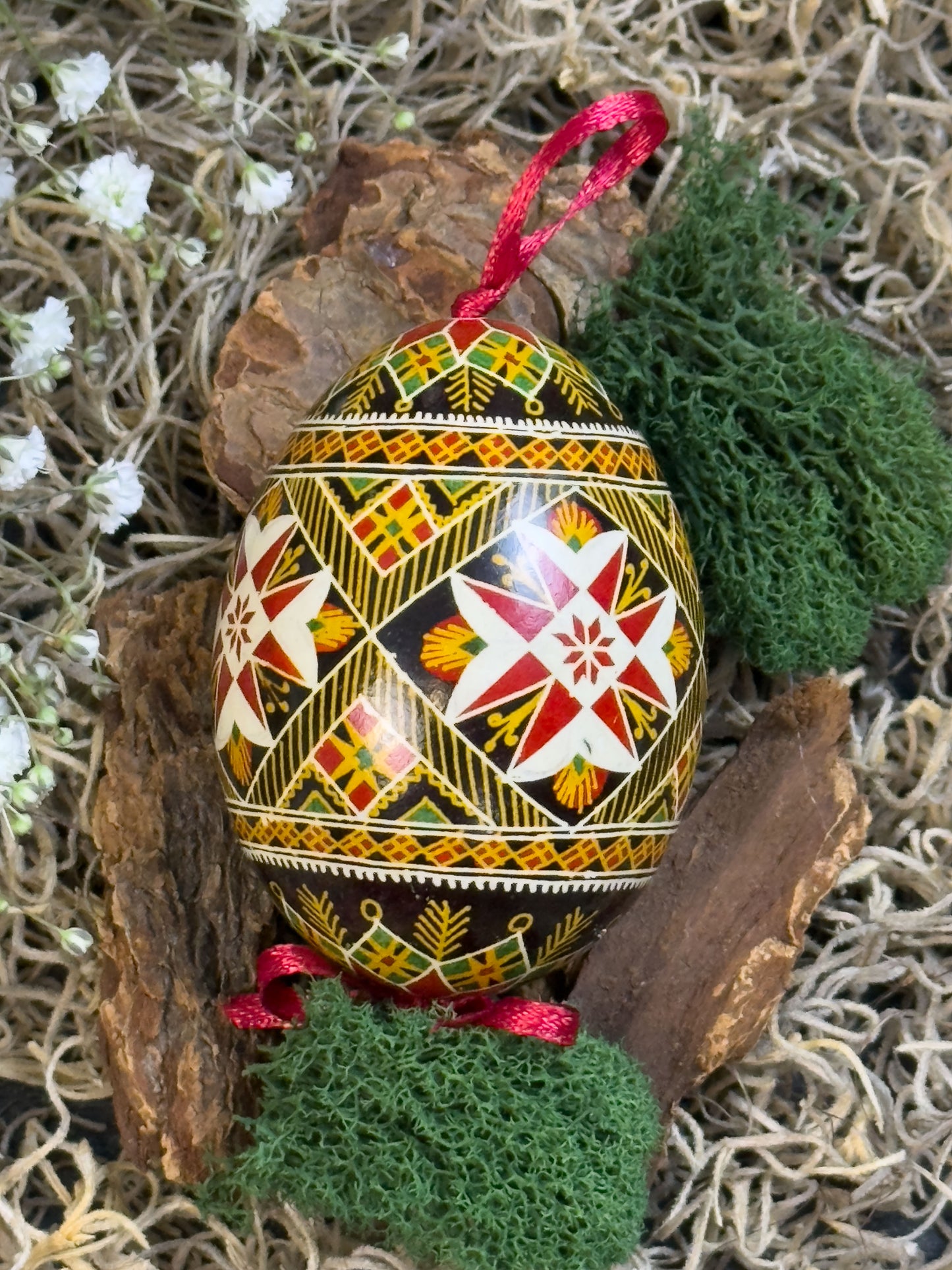 Museum-Quality Goose Egg Pysanka - Hand-Painted Ukrainian Easter Egg #11