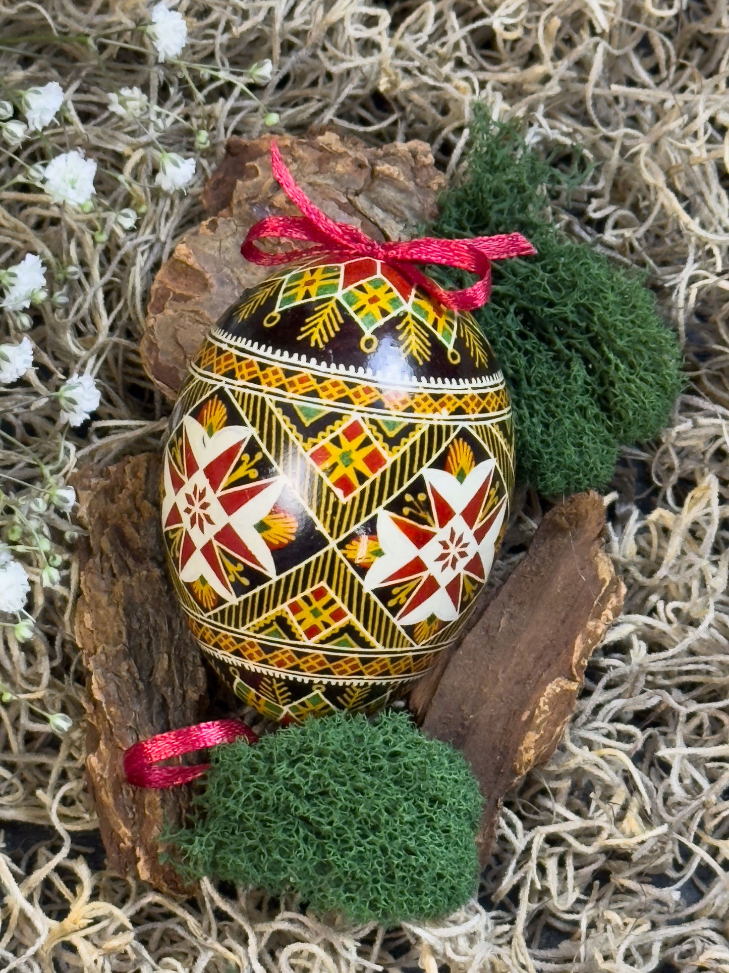 Museum-Quality Goose Egg Pysanka - Hand-Painted Ukrainian Easter Egg #11