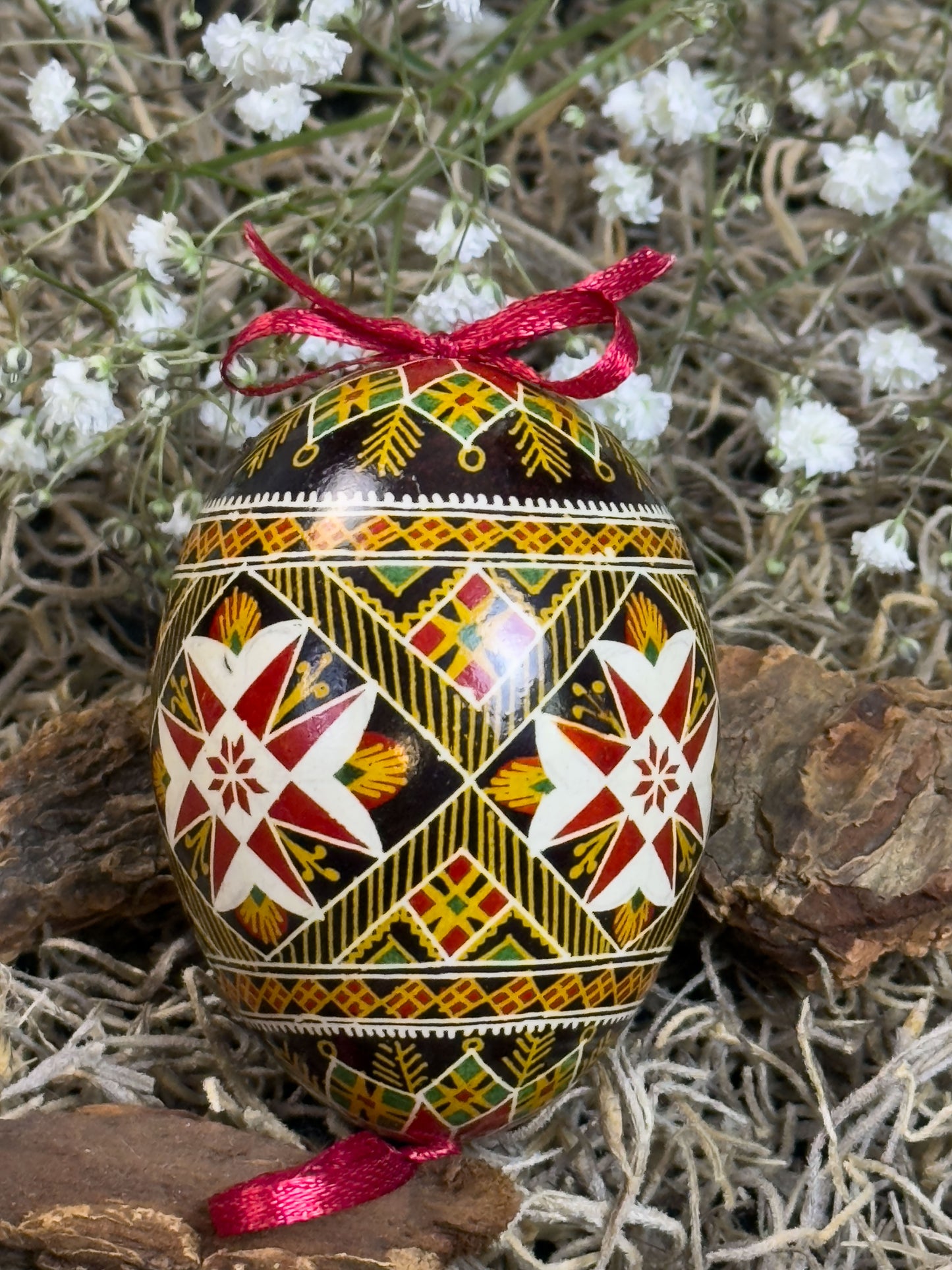Museum-Quality Goose Egg Pysanka - Hand-Painted Ukrainian Easter Egg #11