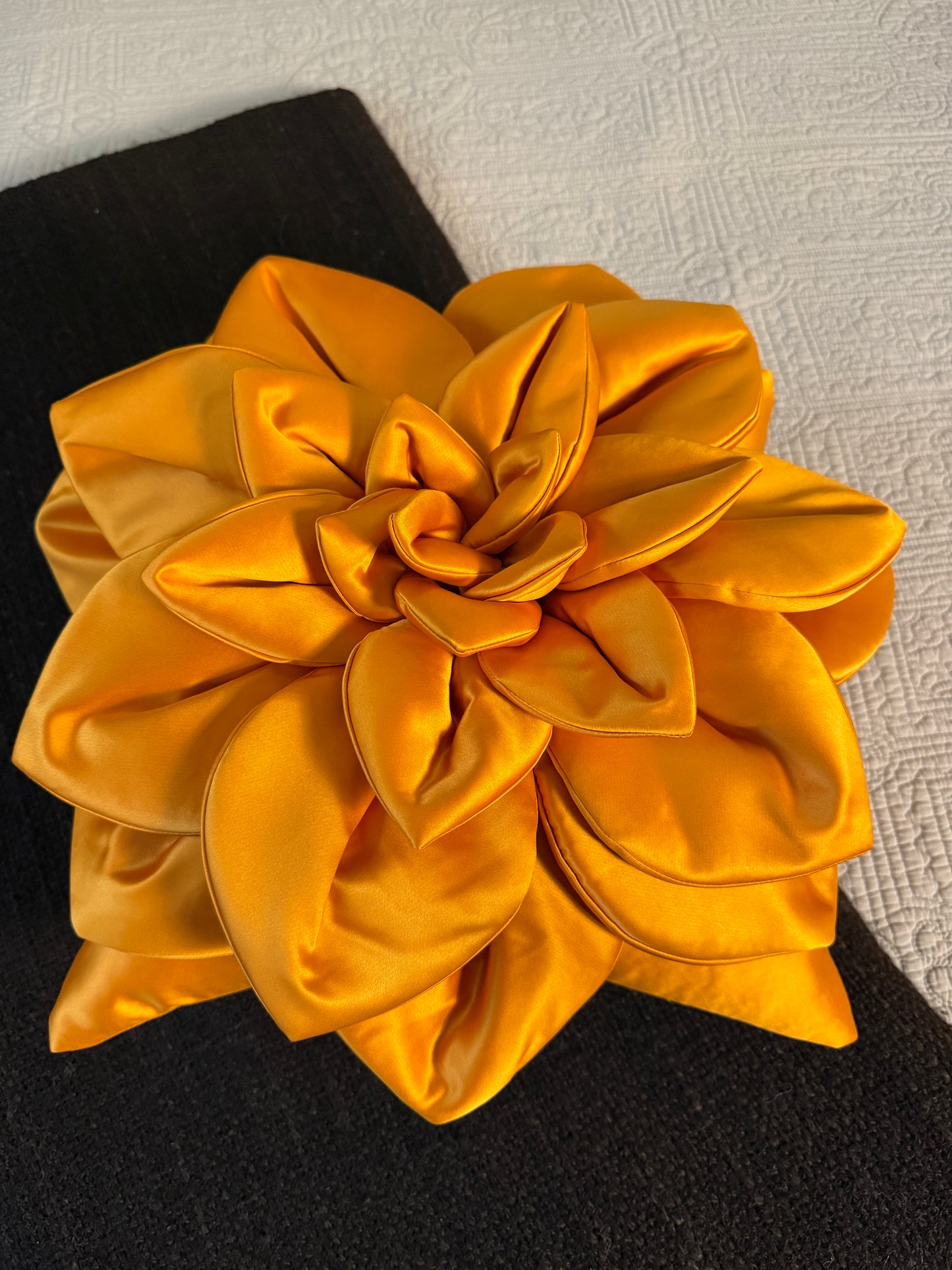 Orange Flower Pillow #1