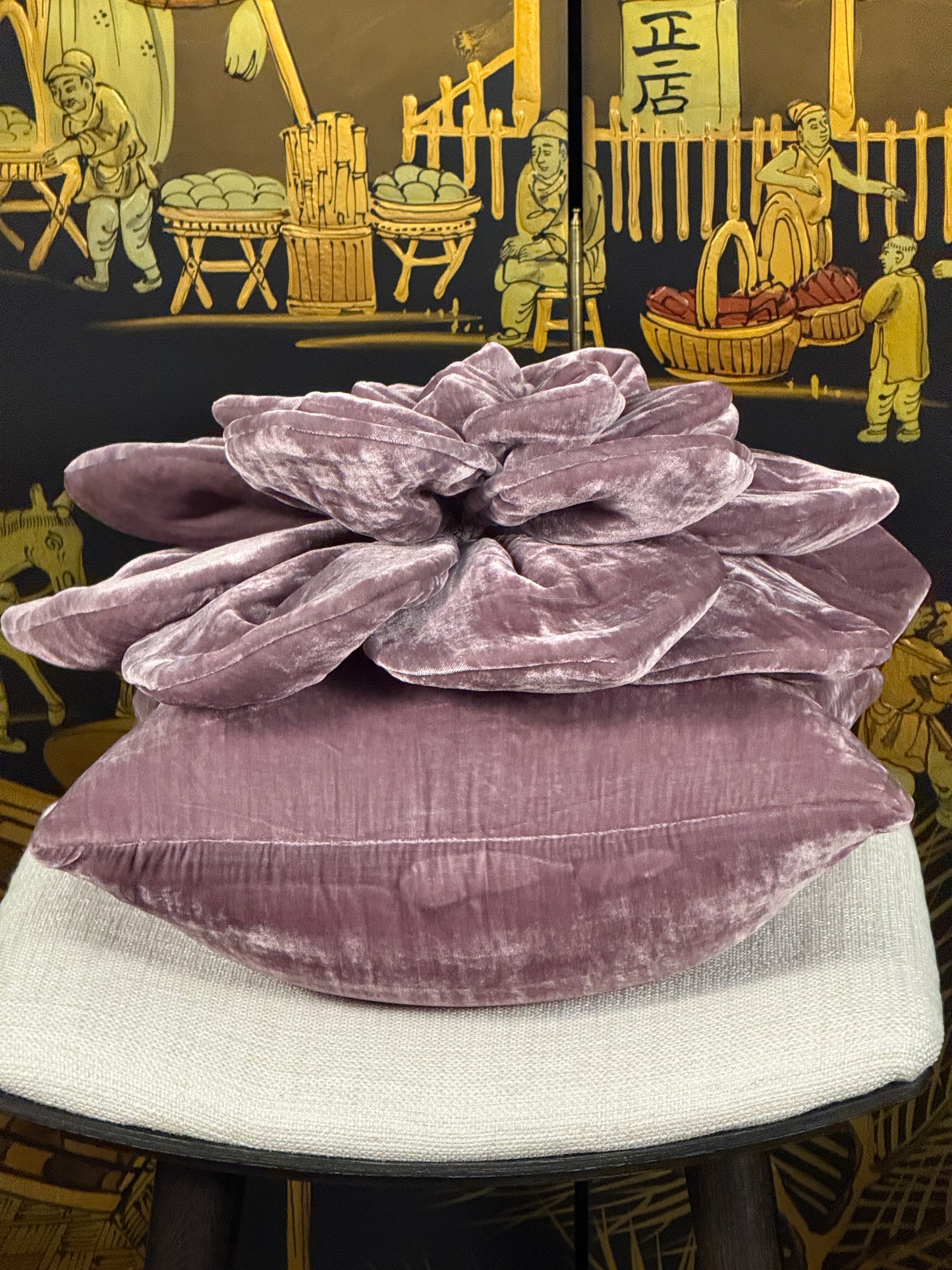 Purple Flower Pillow #1