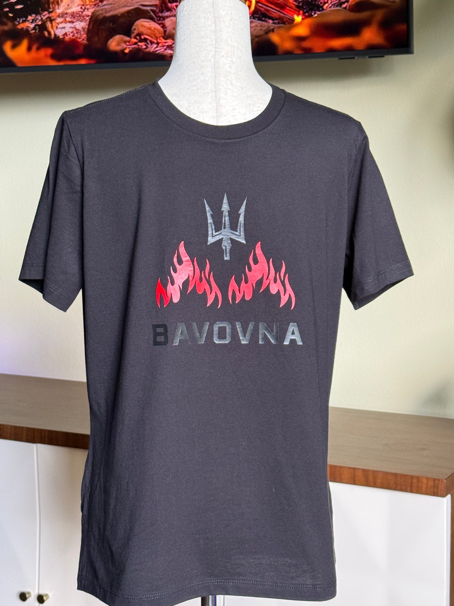 T-shirt Black Bavovna