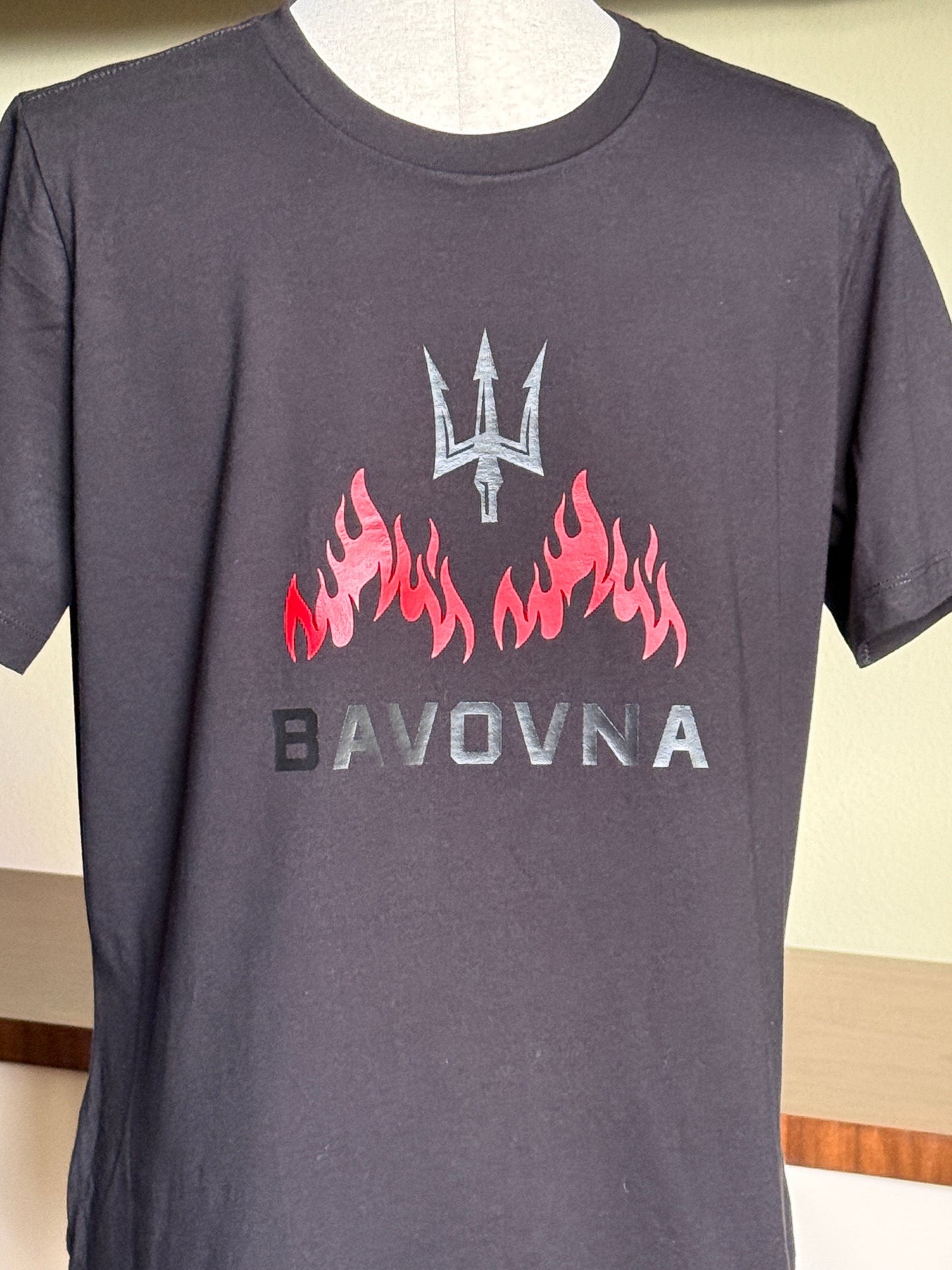 T-shirt Black Bavovna