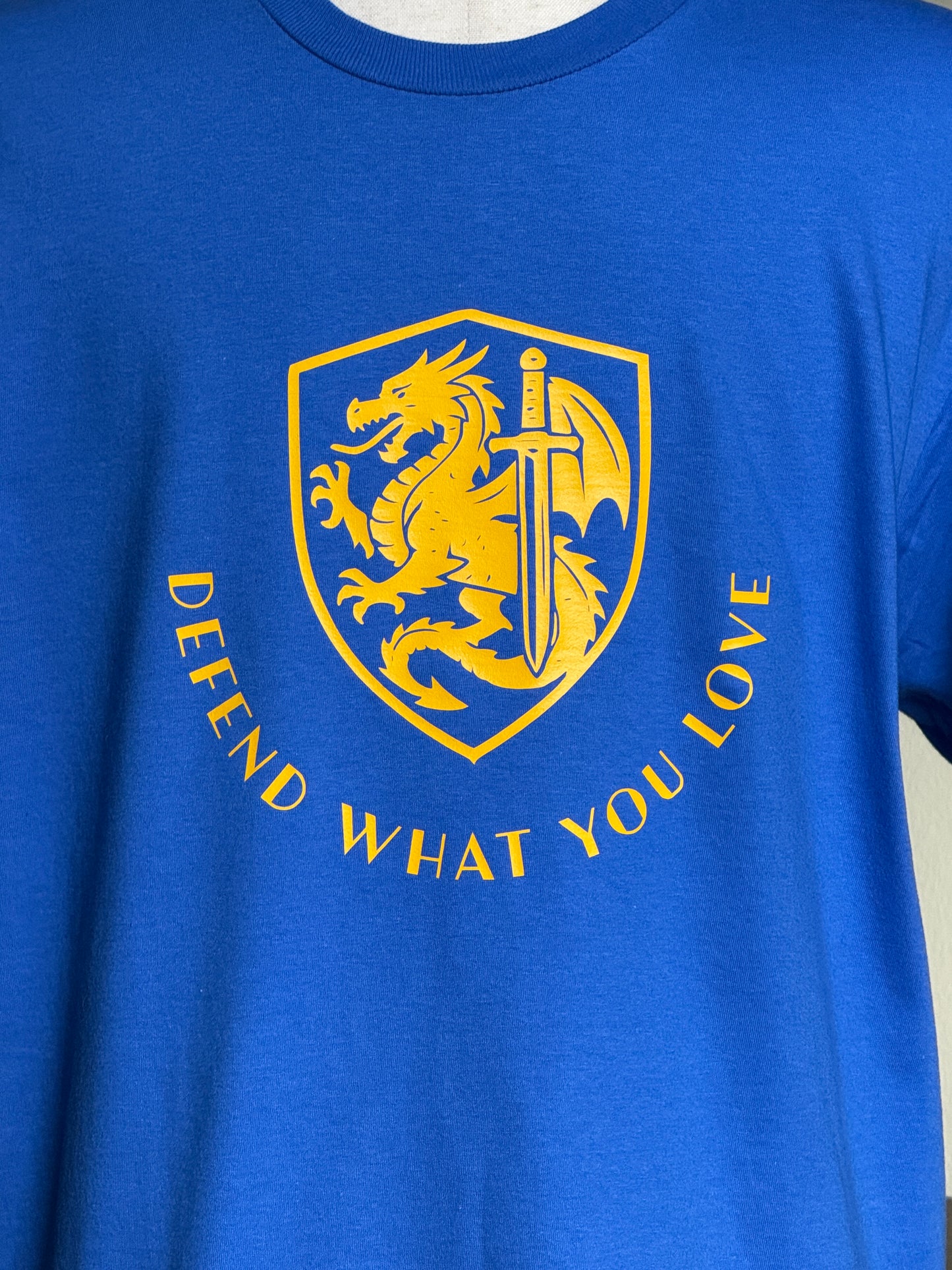 T-shirt Blue Dragon Defend