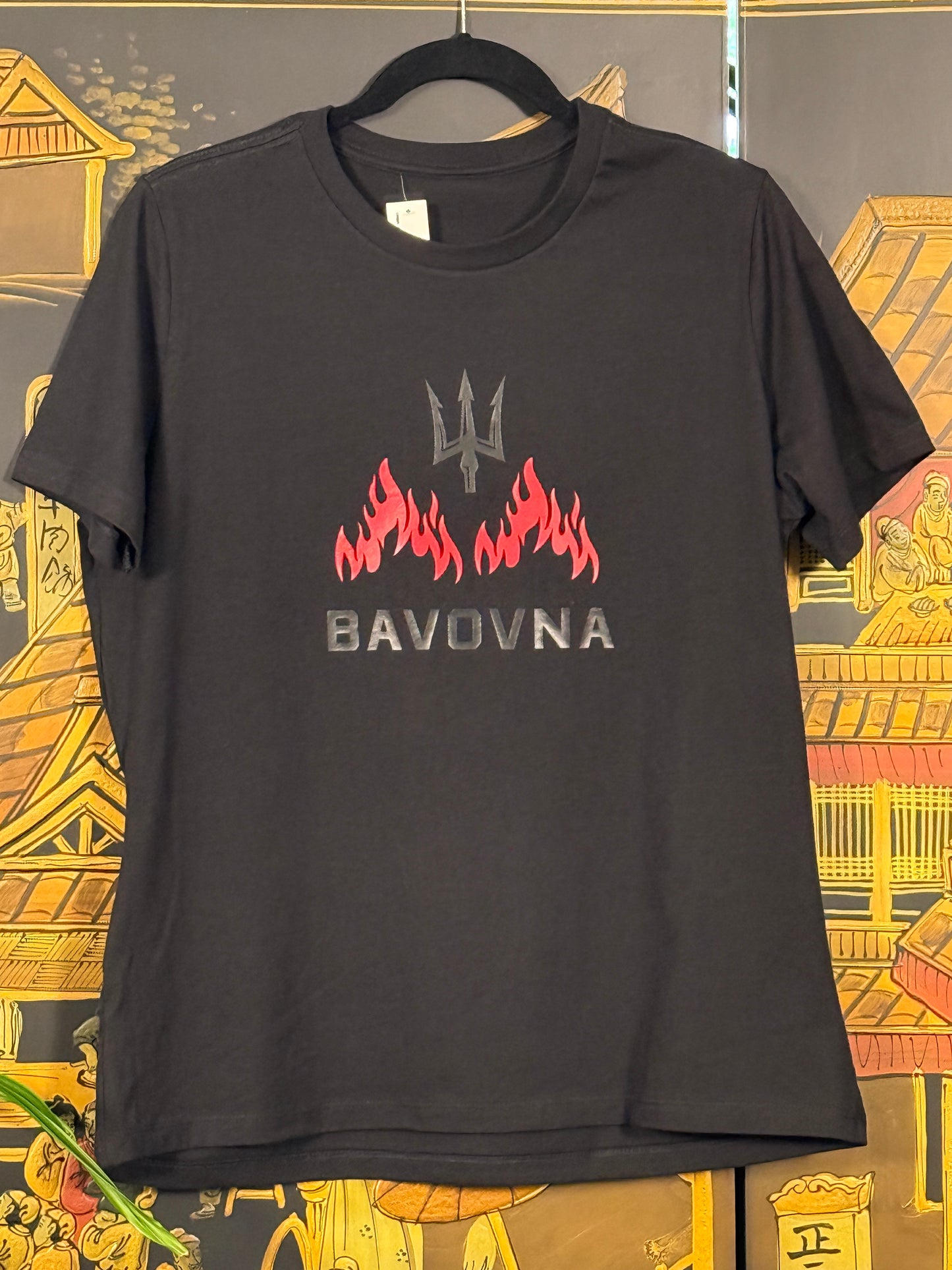 T-shirt Black Bavovna