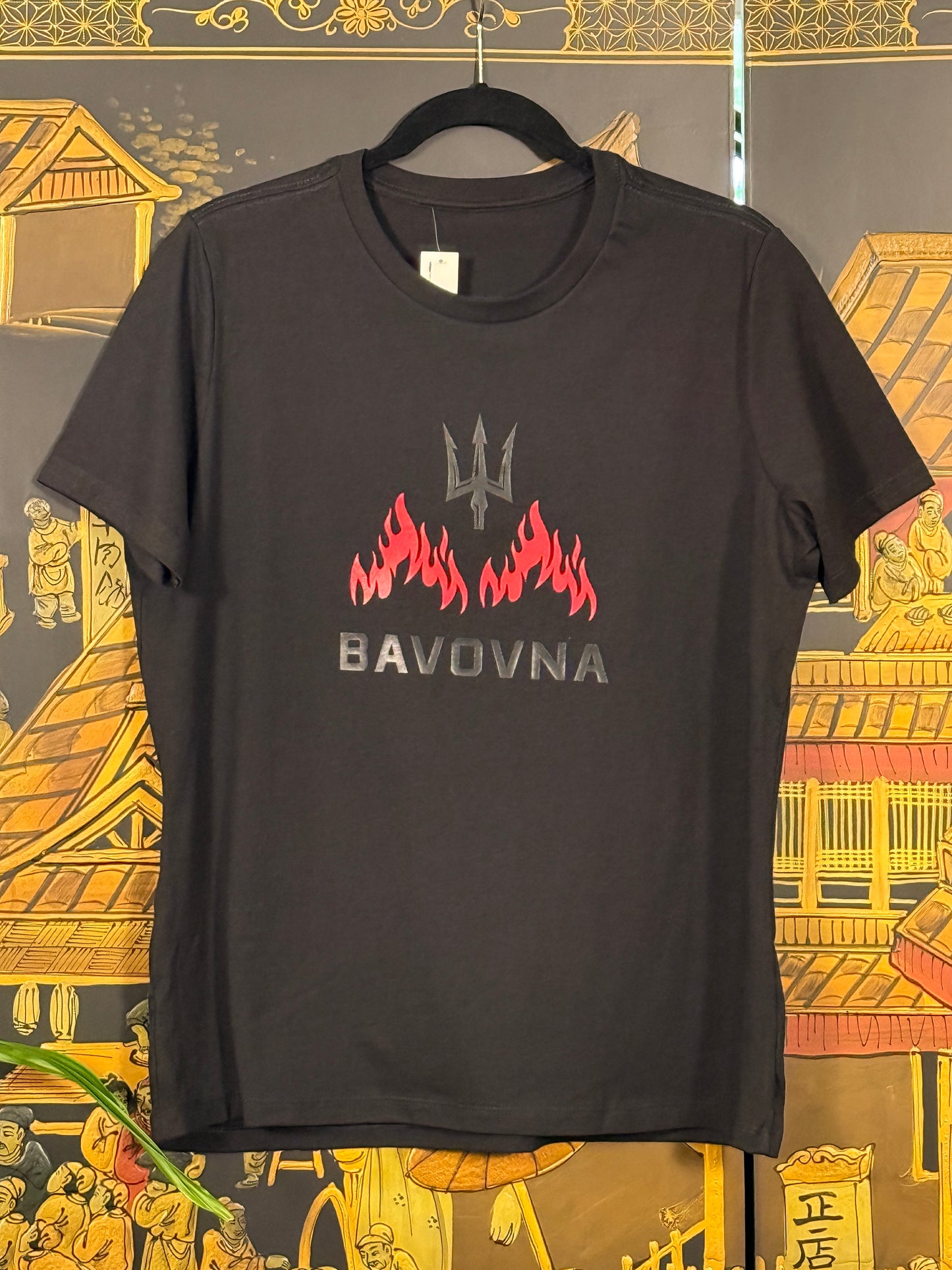 T-shirt Black Bavovna