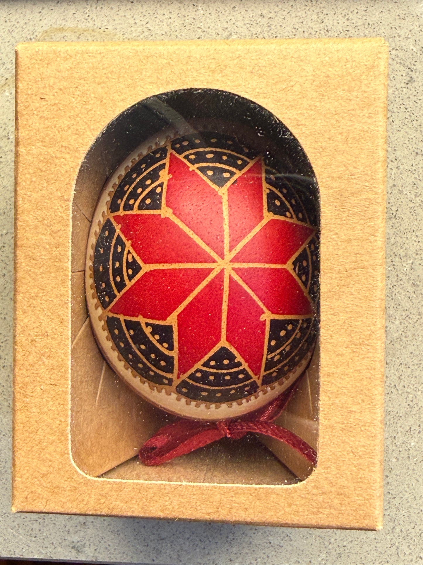 Hand-painted Ukrainian chicken Pysanka #14