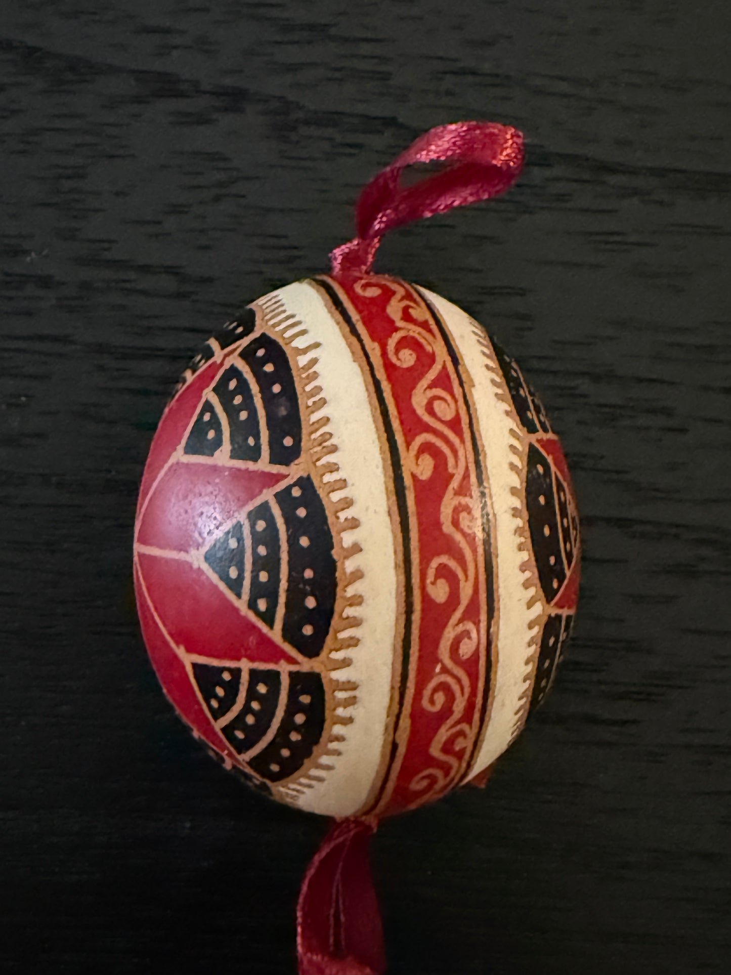 Hand-painted Ukrainian chicken Pysanka #14
