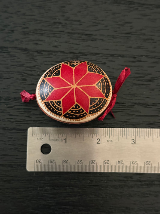 Hand-painted Ukrainian chicken Pysanka #14