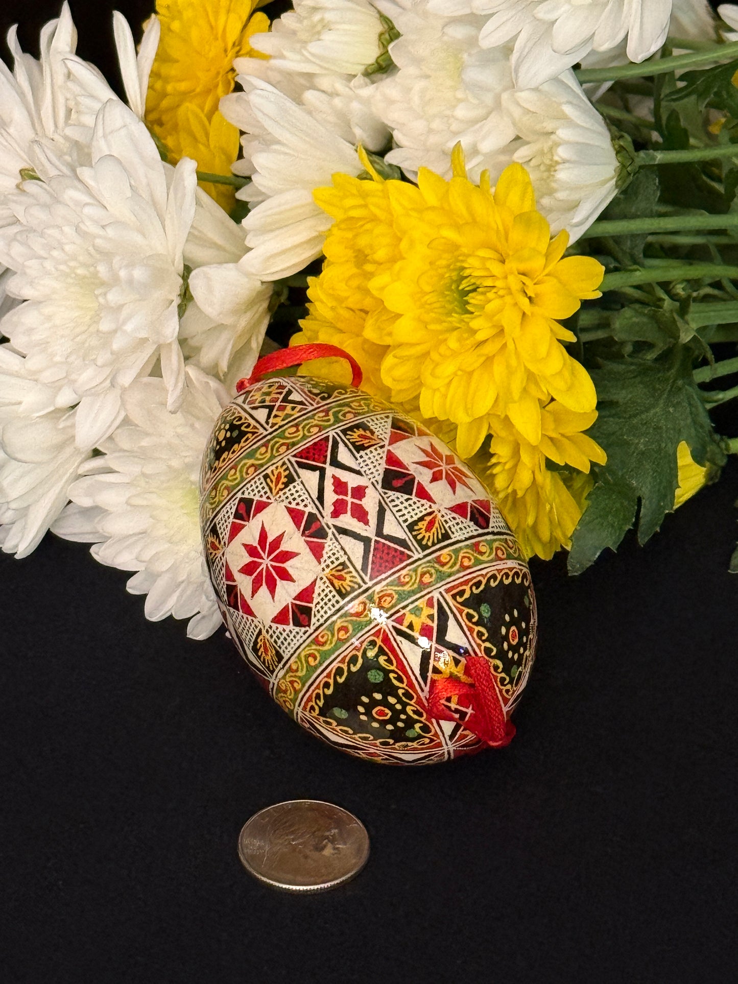 Museum-Quality Goose Egg Pysanka - Hand-Painted Ukrainian Easter Egg # 1