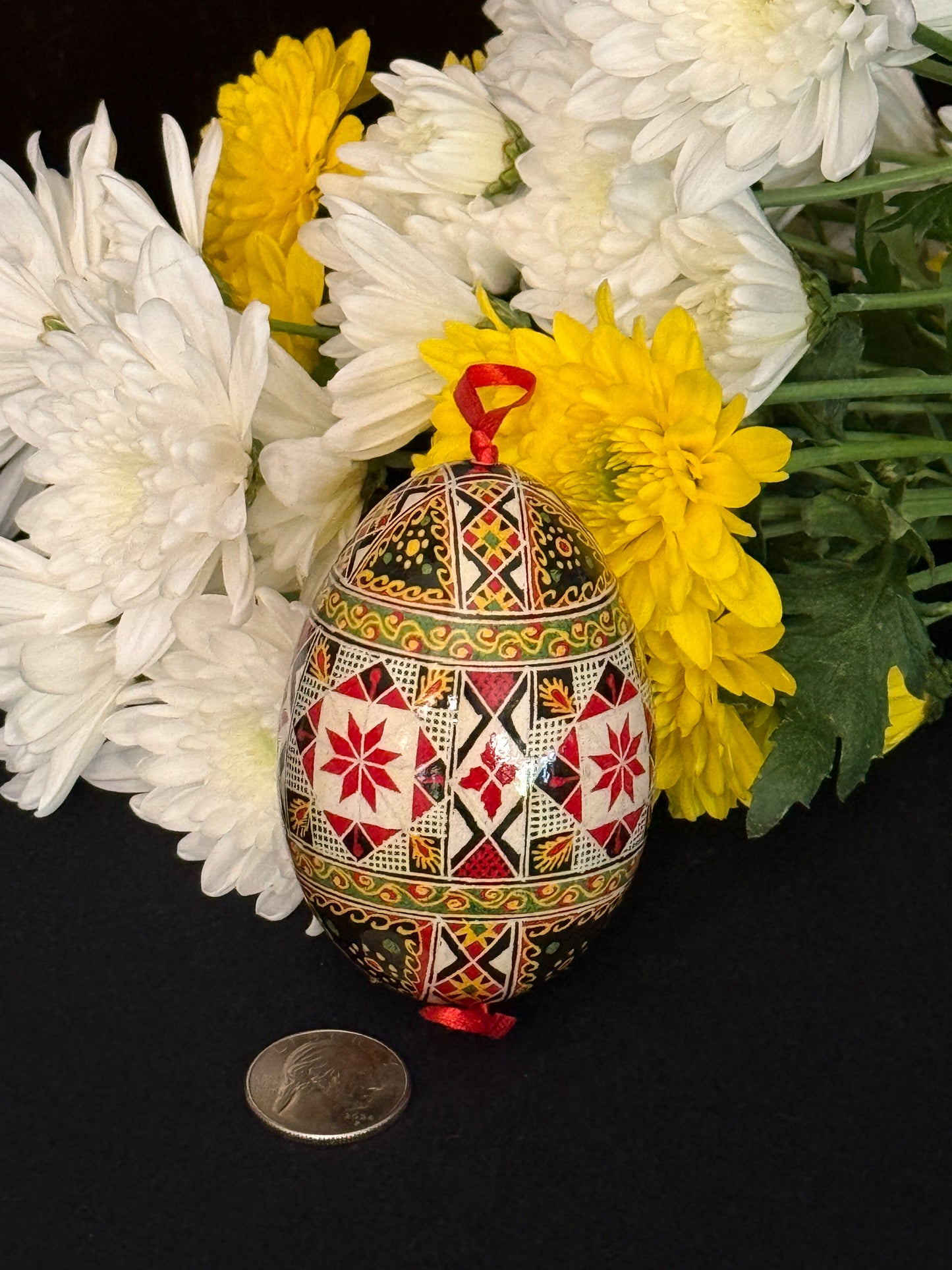 Museum-Quality Goose Egg Pysanka - Hand-Painted Ukrainian Easter Egg # 1