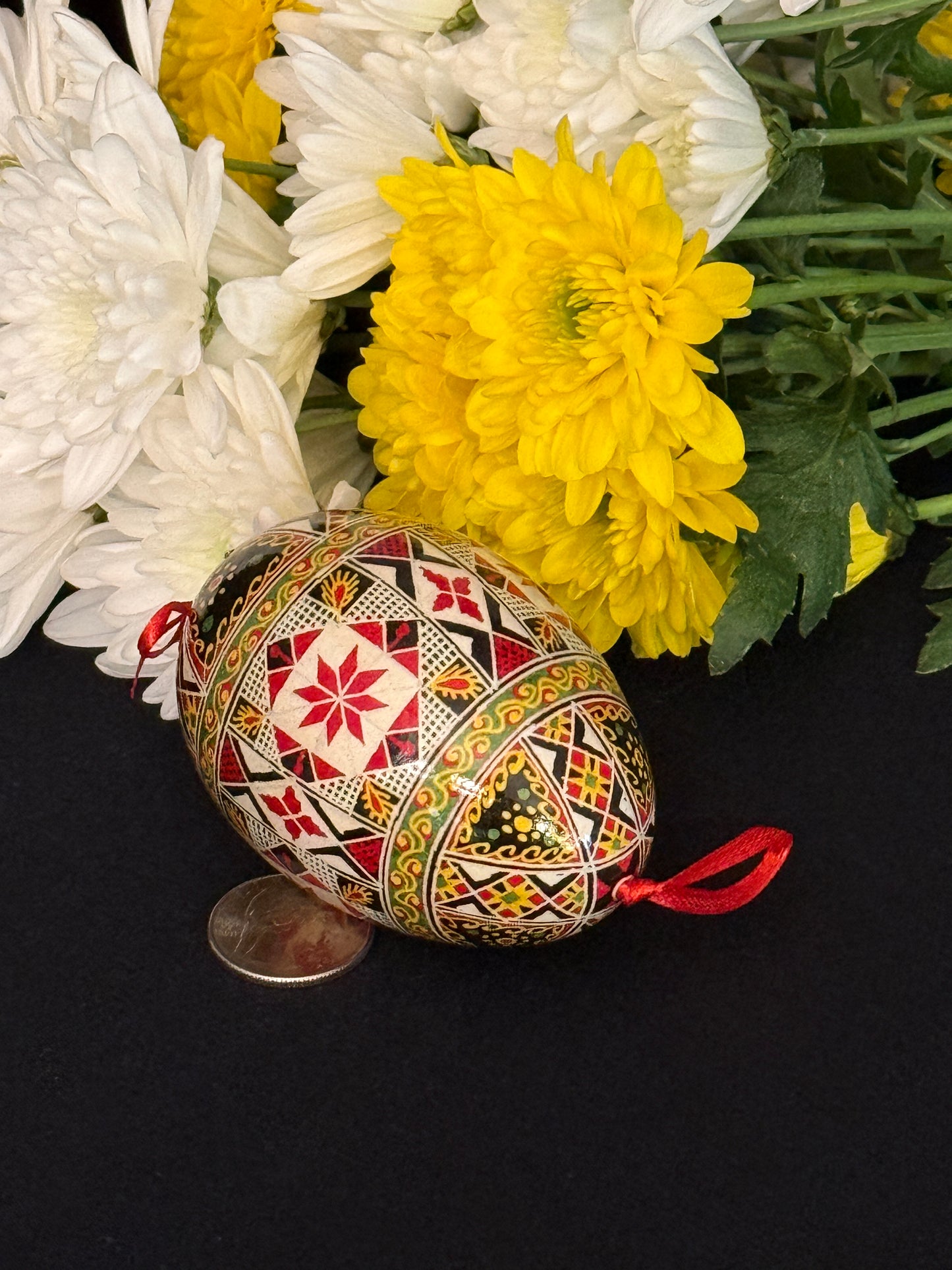 Museum-Quality Goose Egg Pysanka - Hand-Painted Ukrainian Easter Egg # 1