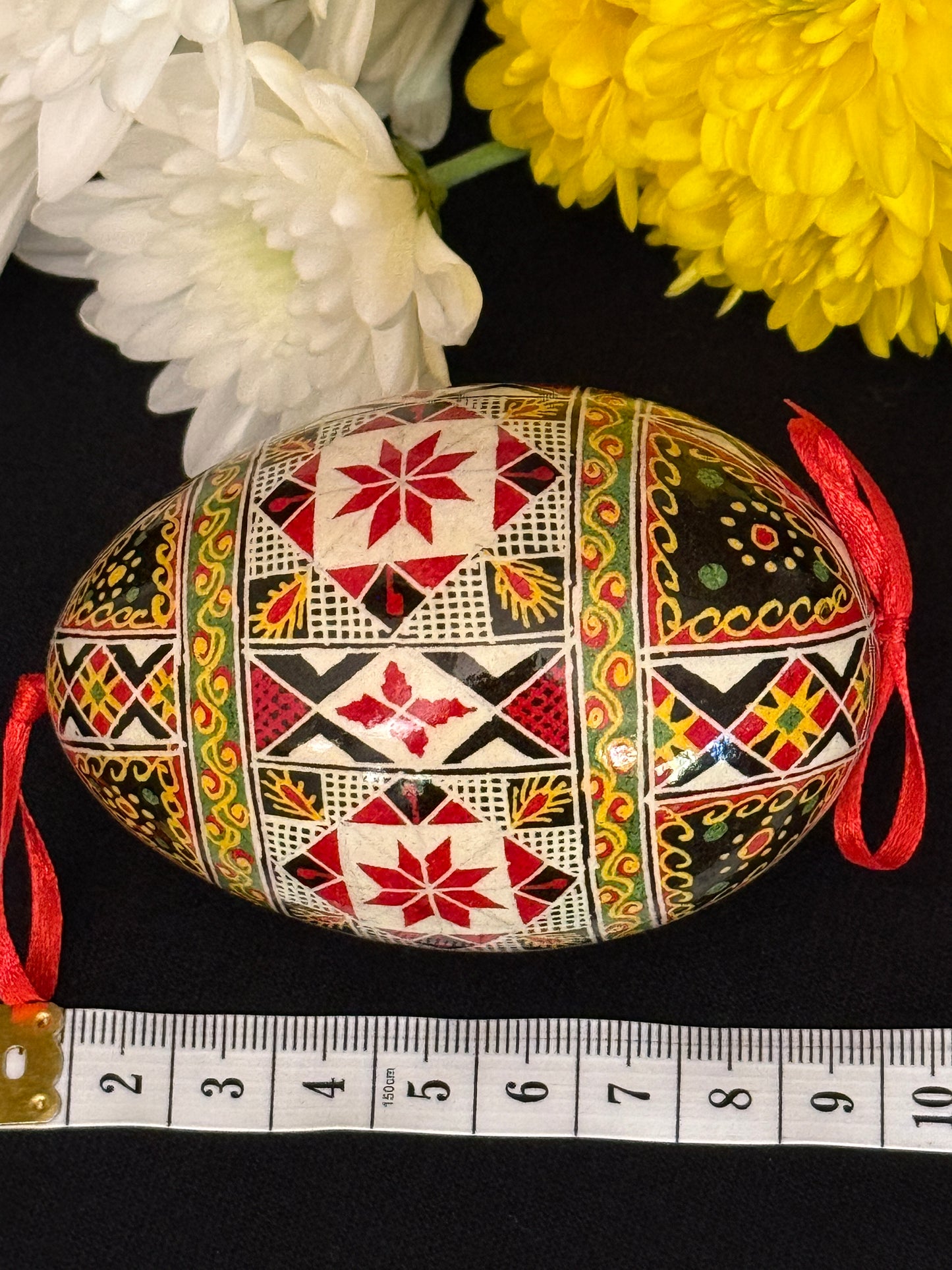 Museum-Quality Goose Egg Pysanka - Hand-Painted Ukrainian Easter Egg # 1