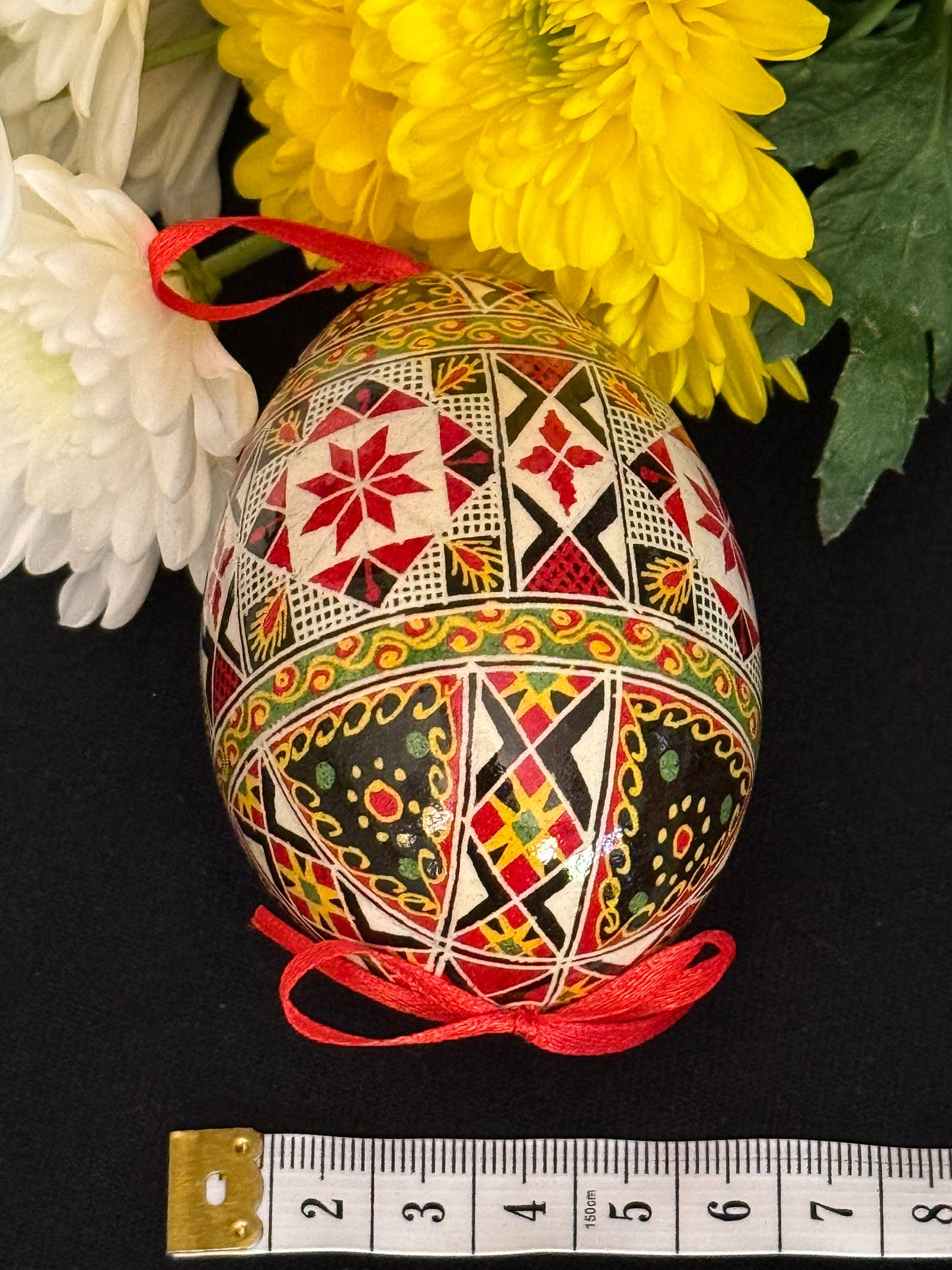Museum-Quality Goose Egg Pysanka - Hand-Painted Ukrainian Easter Egg # 1