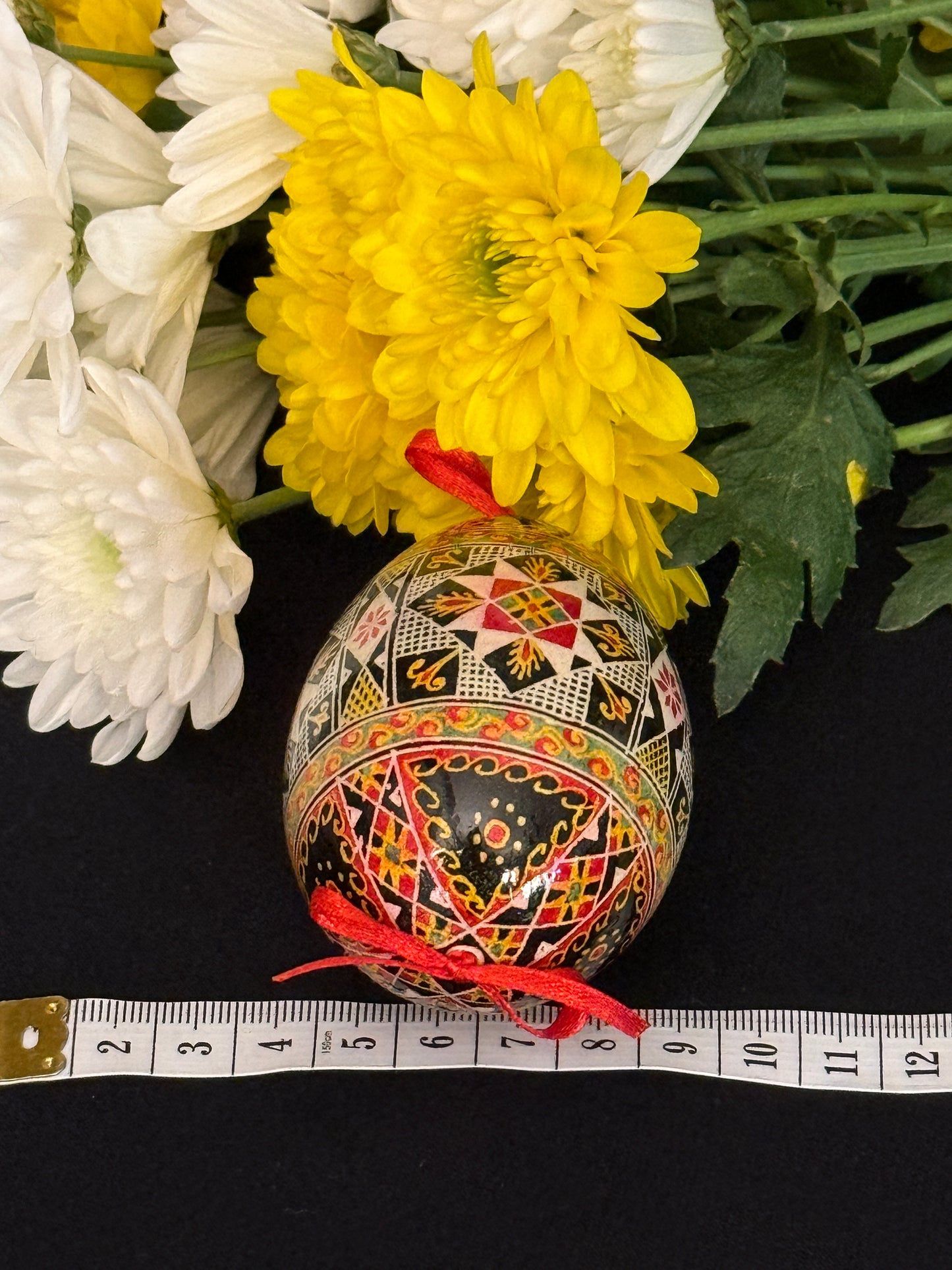 Museum-Quality Goose Egg Pysanka - Hand-Painted Ukrainian Easter Egg # 3