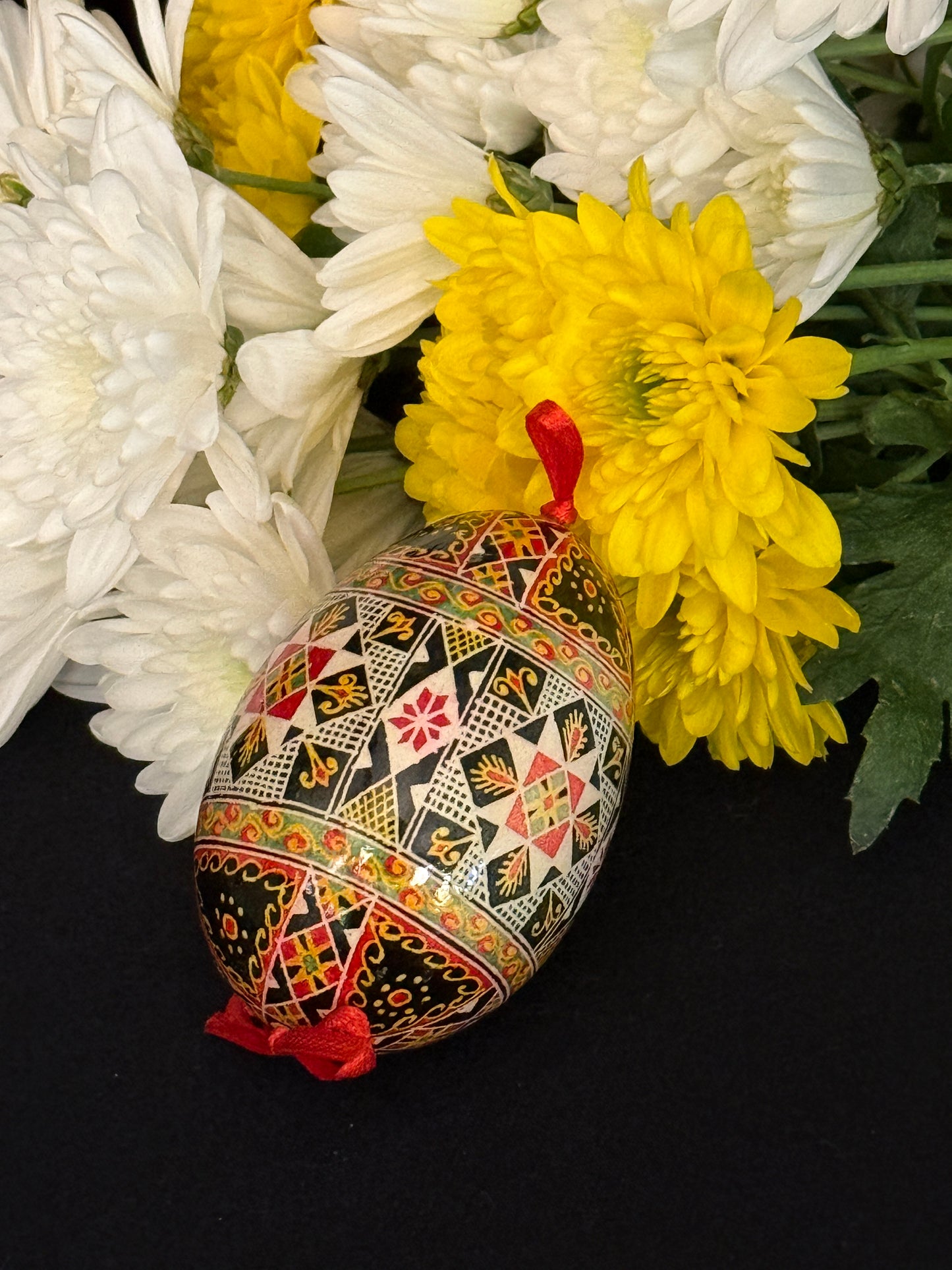 Museum-Quality Goose Egg Pysanka - Hand-Painted Ukrainian Easter Egg # 3
