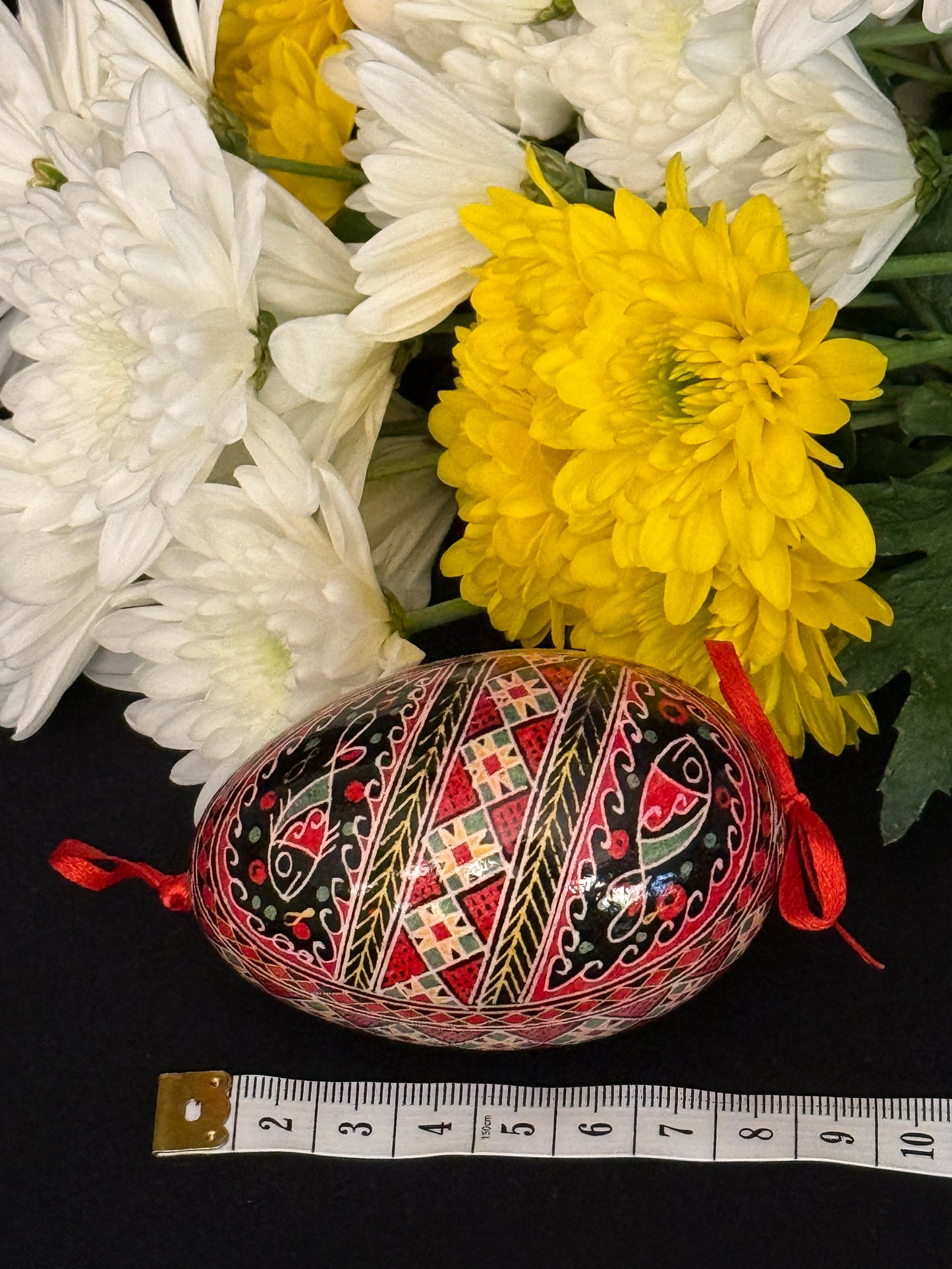 Museum-Quality Goose Egg Pysanka - Hand-Painted Ukrainian Easter Egg # 2