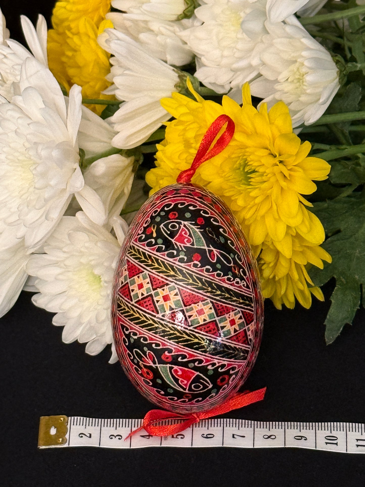 Museum-Quality Goose Egg Pysanka - Hand-Painted Ukrainian Easter Egg # 2
