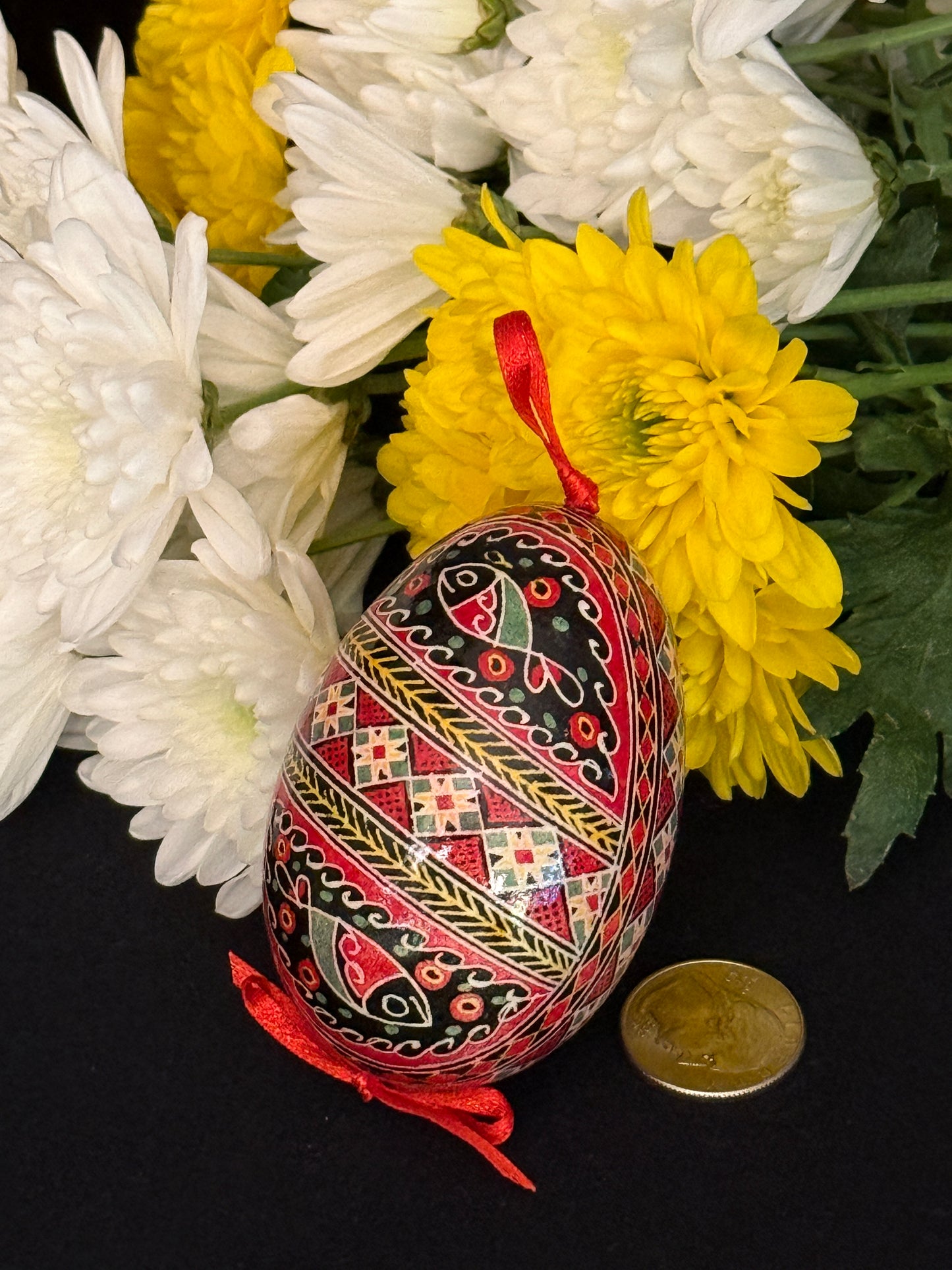 Museum-Quality Goose Egg Pysanka - Hand-Painted Ukrainian Easter Egg # 2