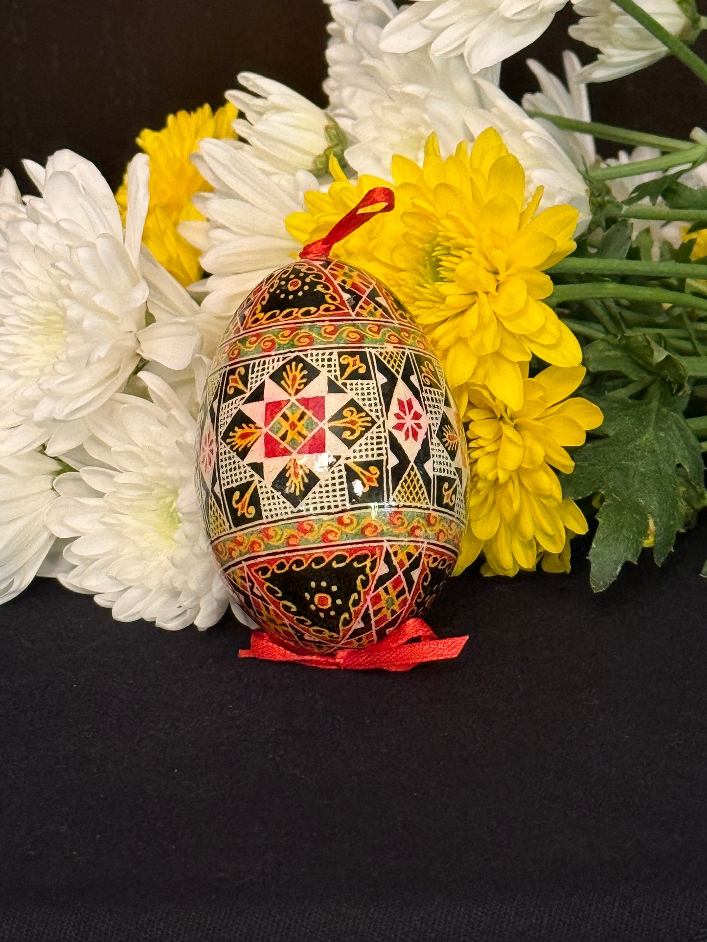 Museum-Quality Goose Egg Pysanka - Hand-Painted Ukrainian Easter Egg # 3