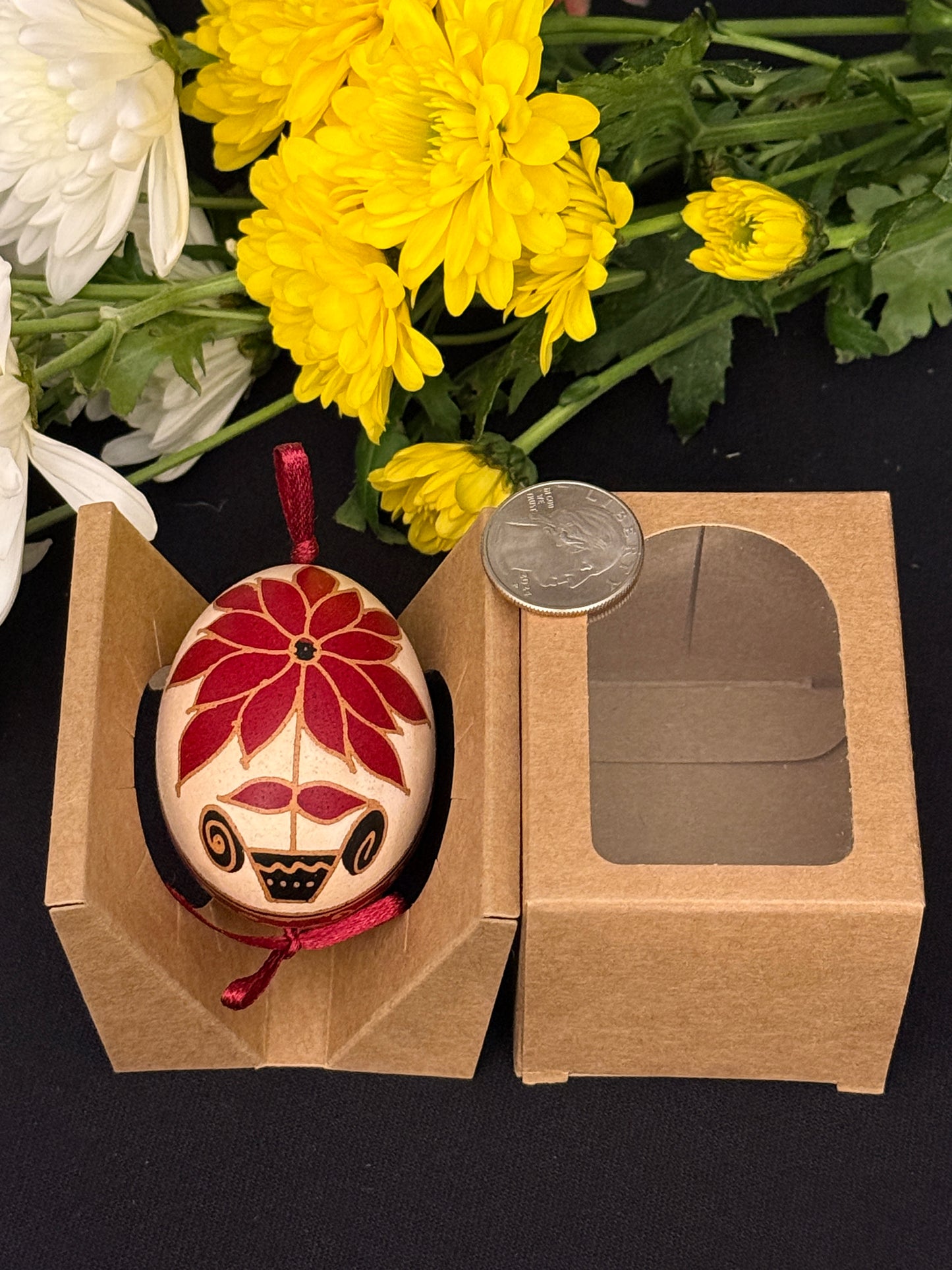 Hand-painted Ukrainian chicken Pysanka #11