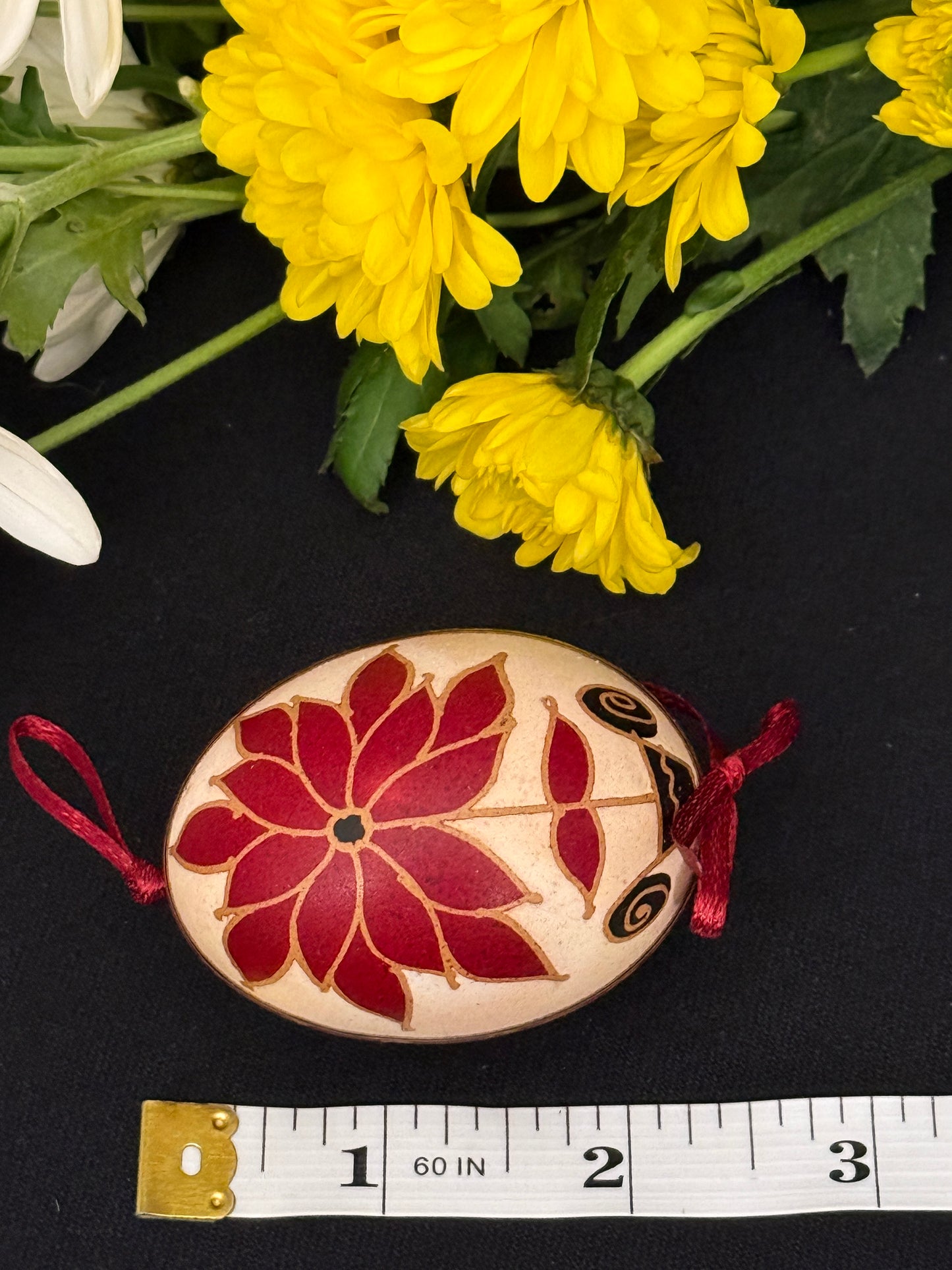 Hand-painted Ukrainian chicken Pysanka #11