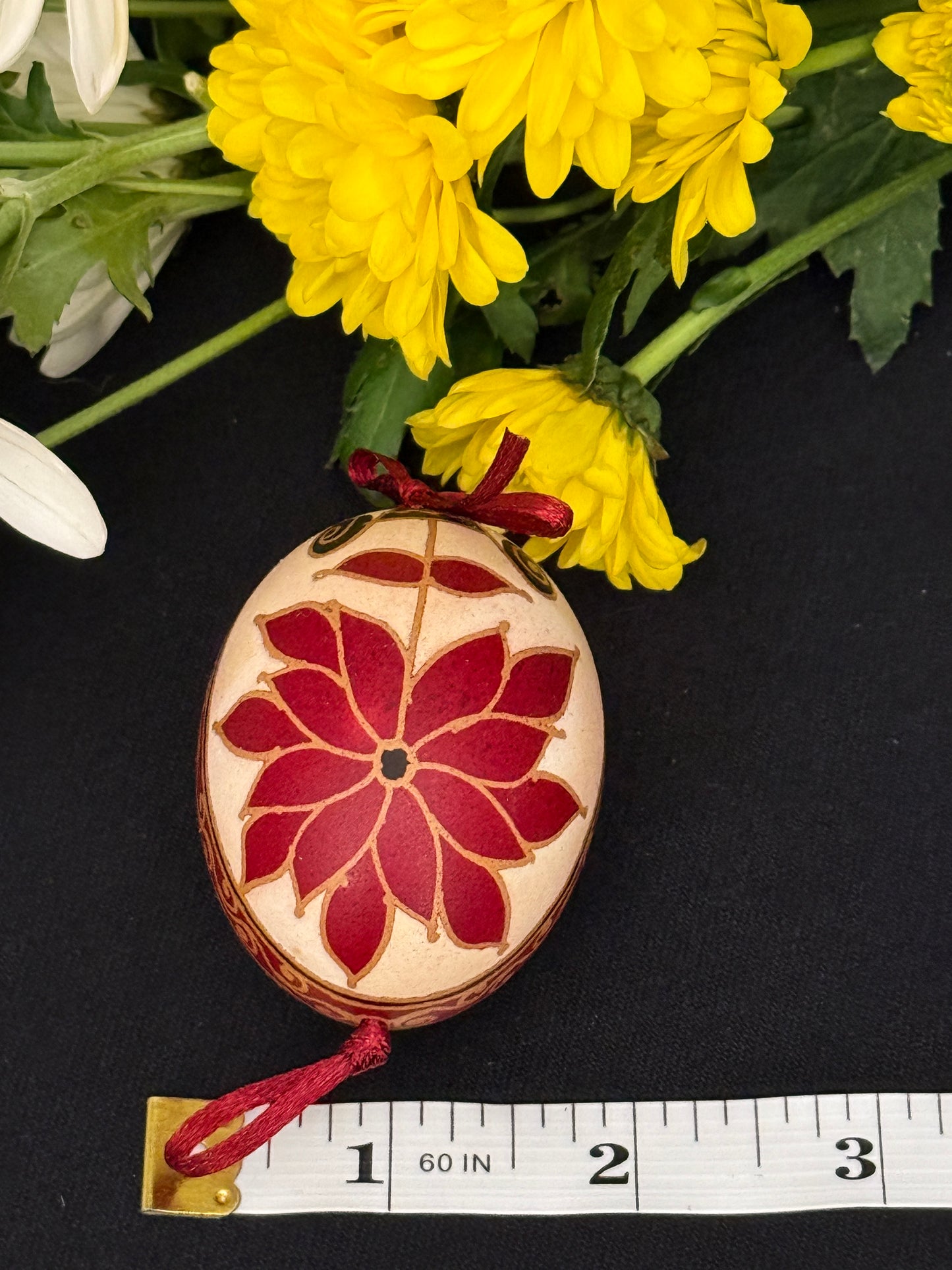 Hand-painted Ukrainian chicken Pysanka #11