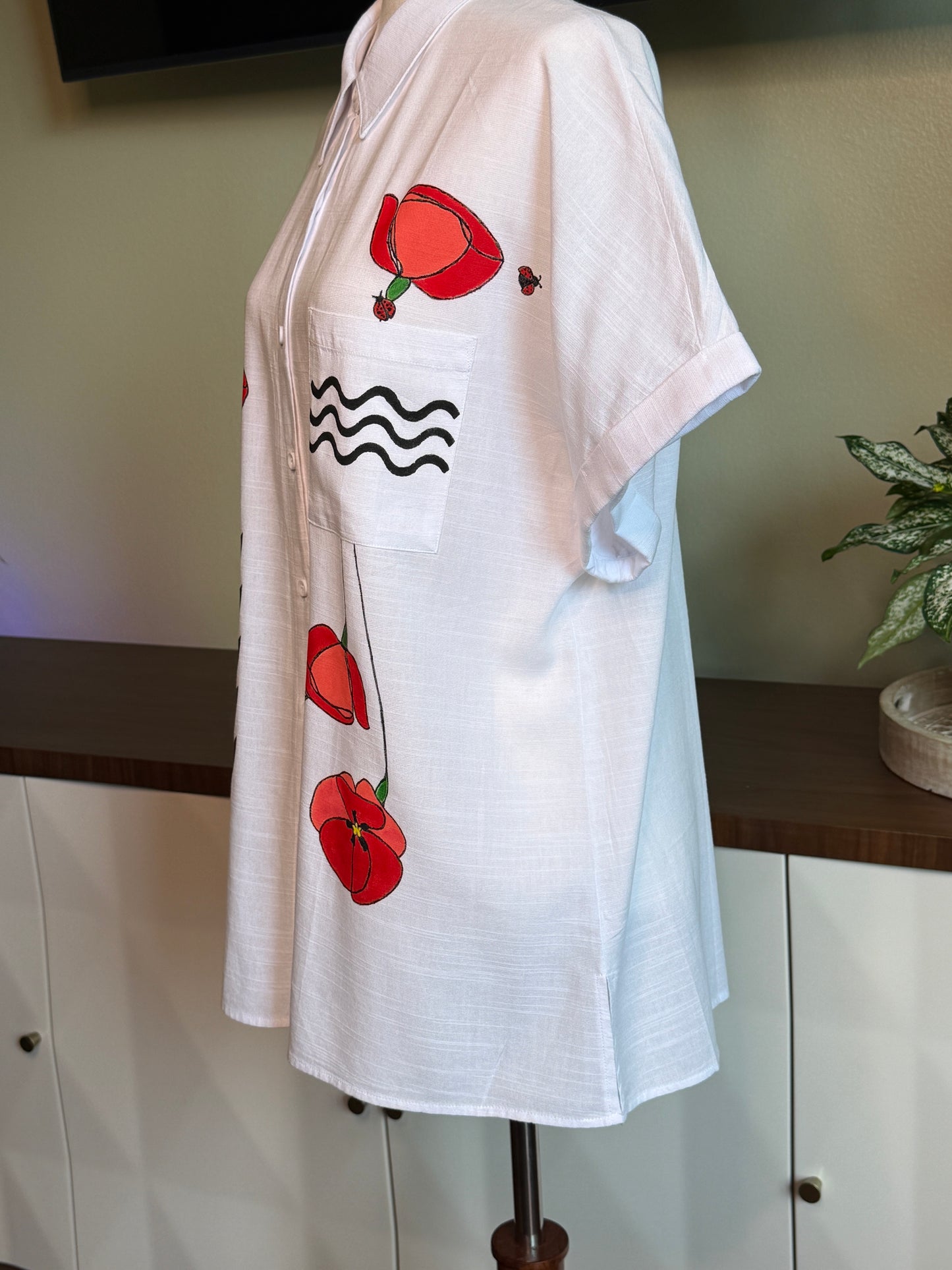 Women Poppy Shirt White