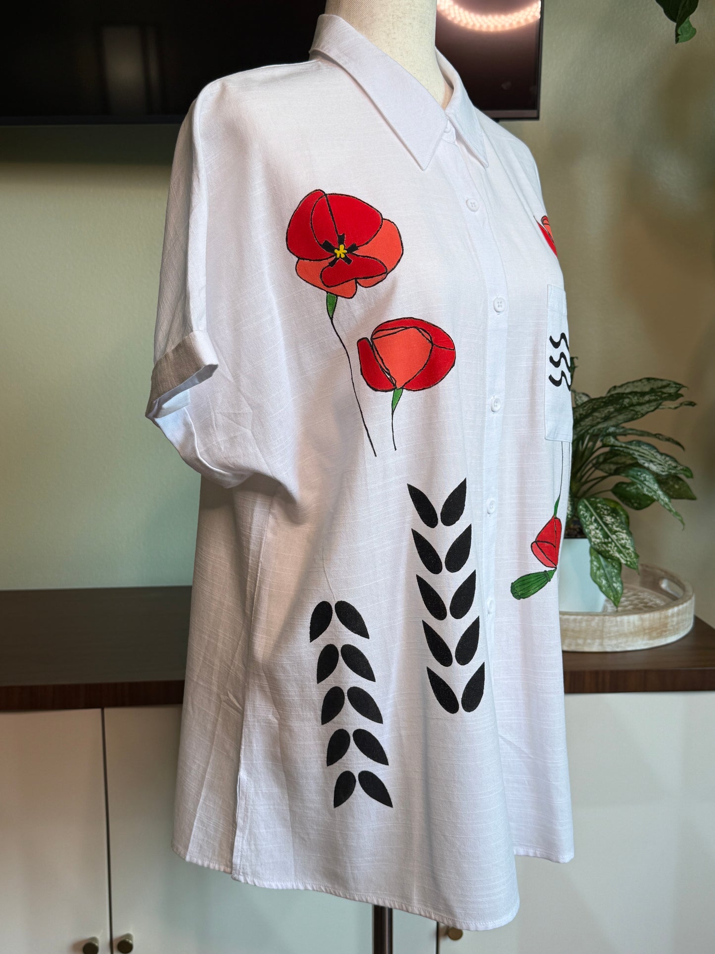 Women Poppy Shirt White