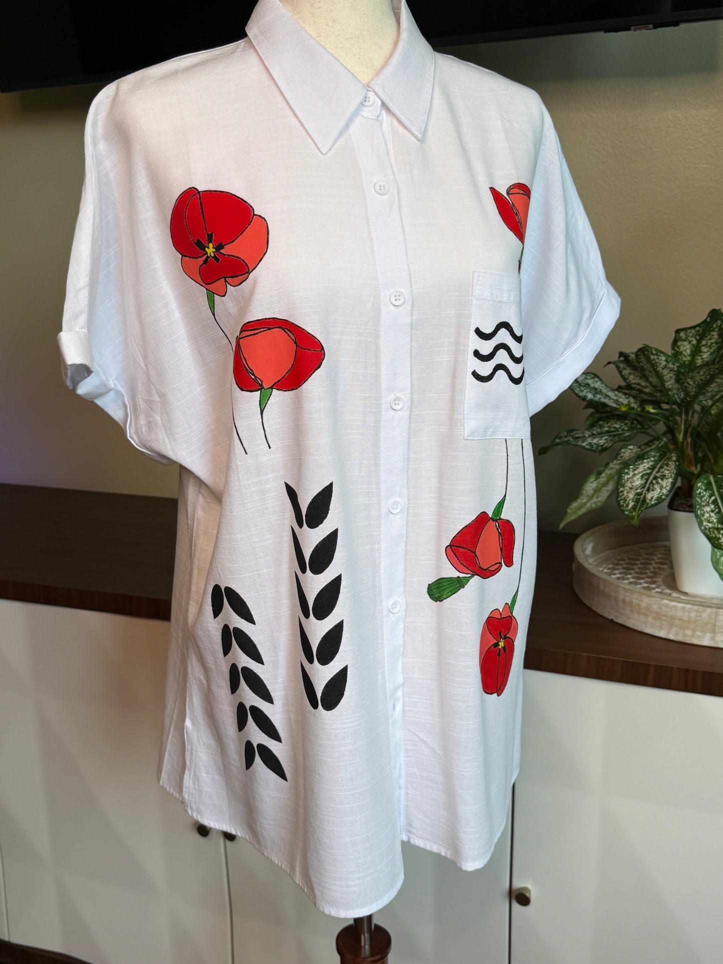 Women Poppy Shirt White